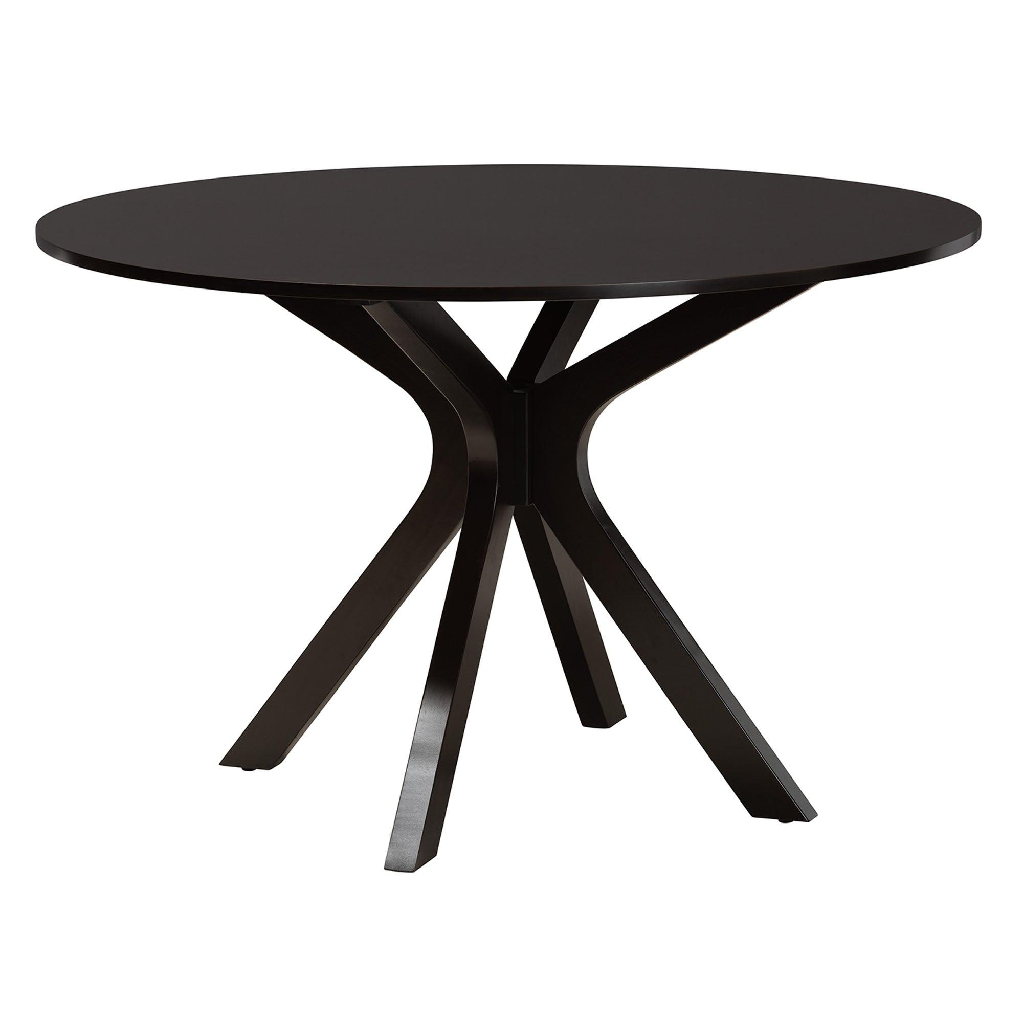 Asli Modern Espresso Faux Leather and Wood 7-Piece Dining Set