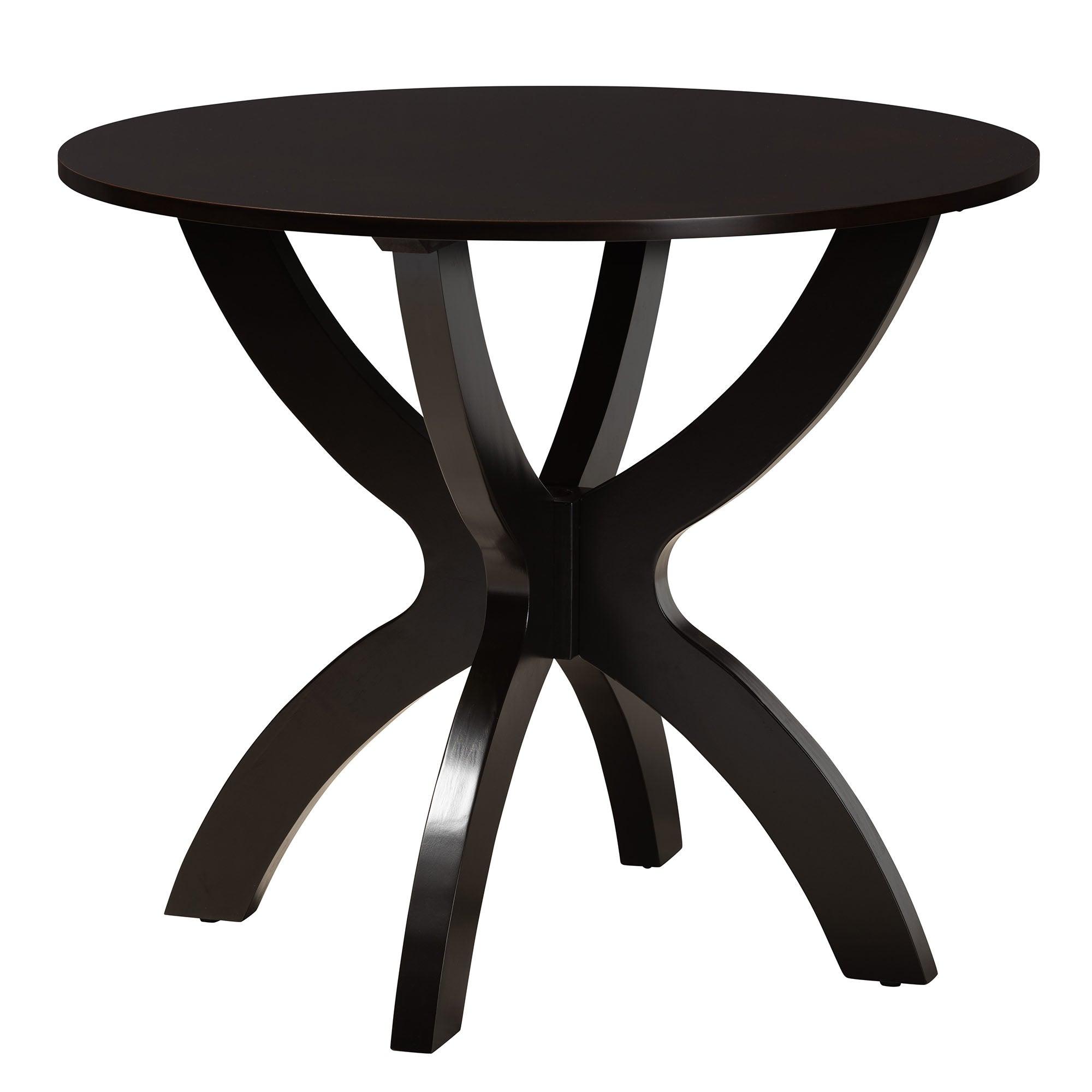 Trine Modern Espresso Faux Leather and Wood 5-Piece Dining Set