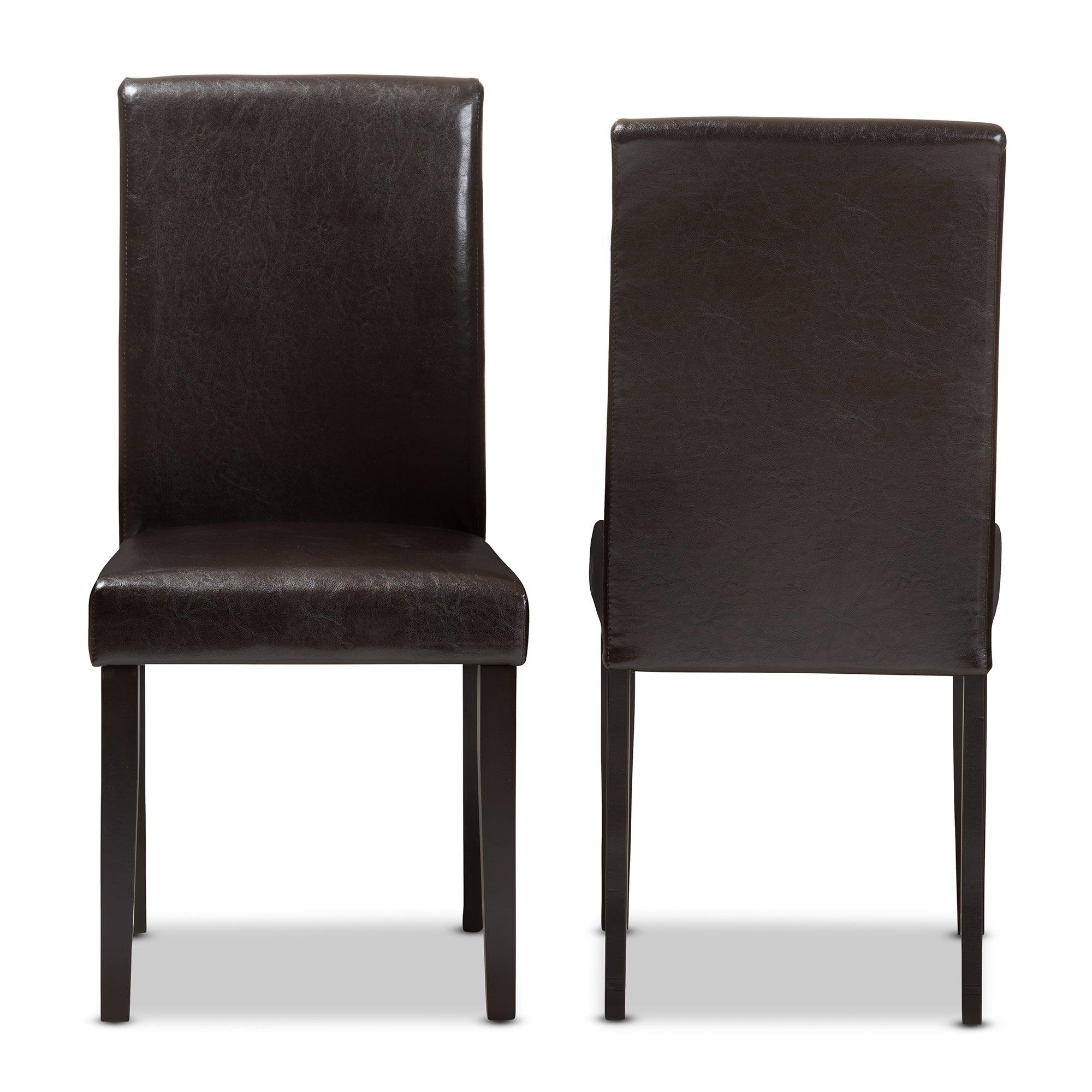 Mia Modern and Contemporary Faux Leather Upholstered Dining Chair (Set of 2)