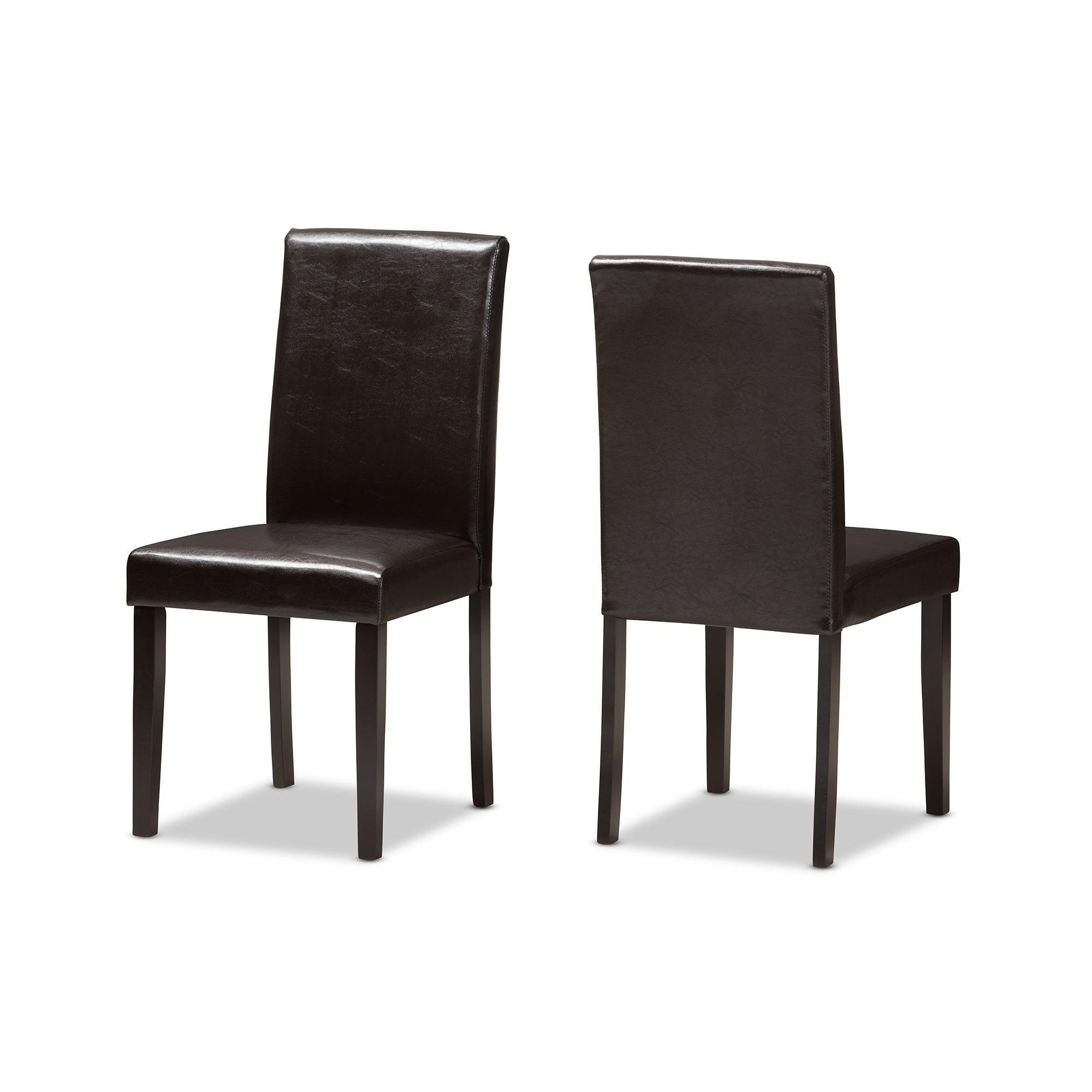 Mia Modern and Contemporary Faux Leather Upholstered 5-Piece Dining Set