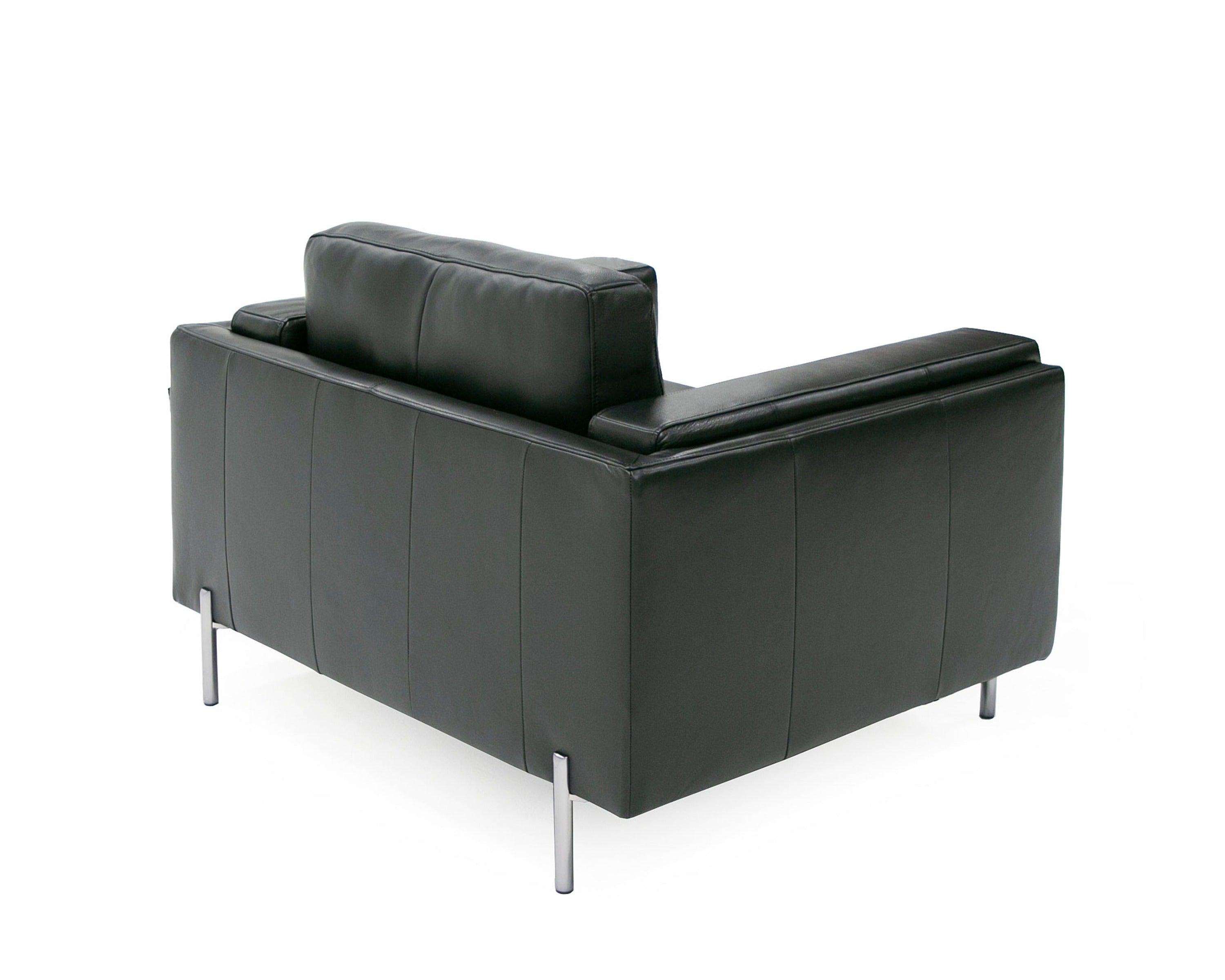 Divani Casa Schmidt - Modern Leather Chair-Accent Chair-VIG-Wall2Wall Furnishings