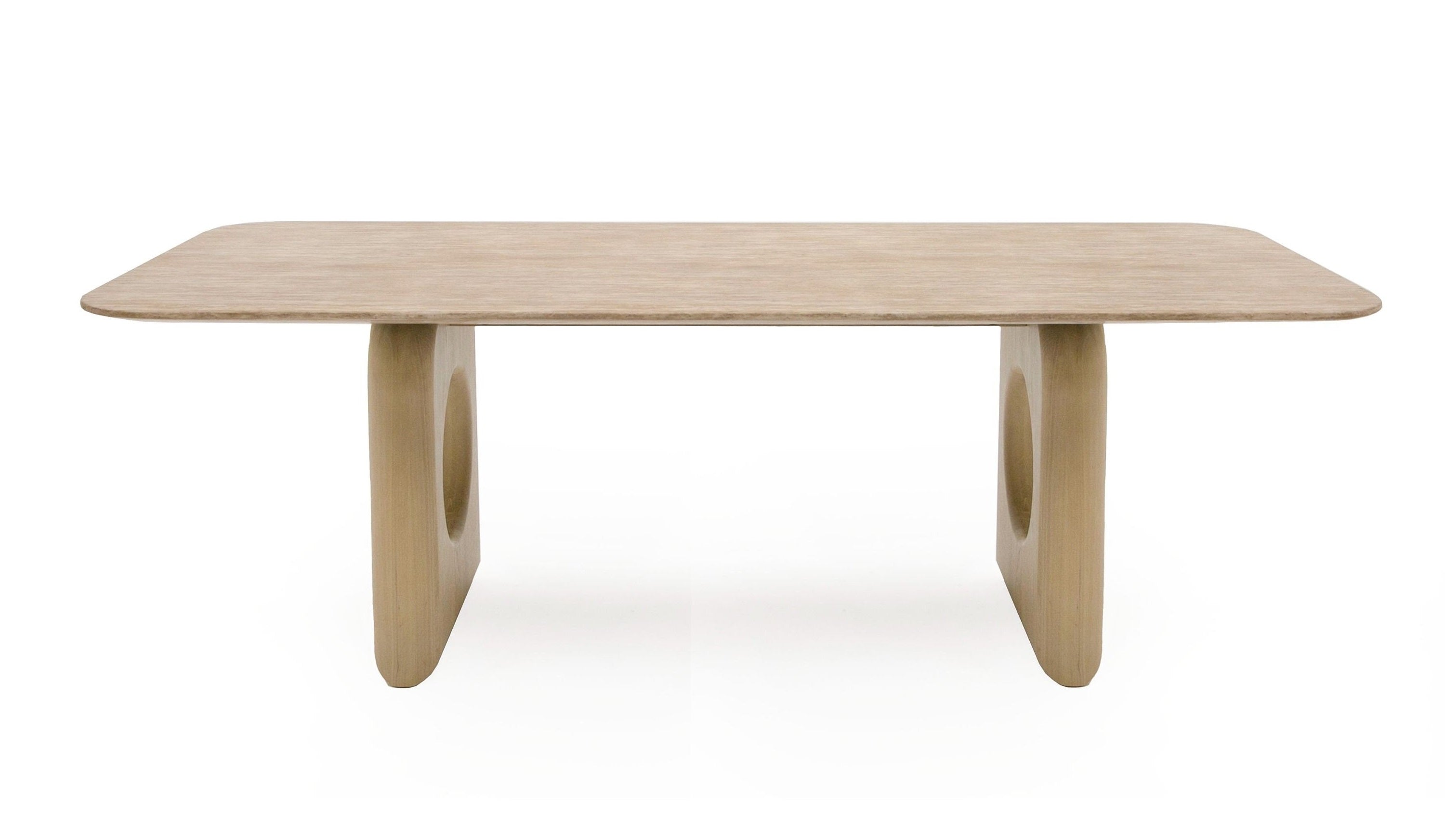 Nova Domus Osaka Modern Faux Marble Natural Ash Dining Table