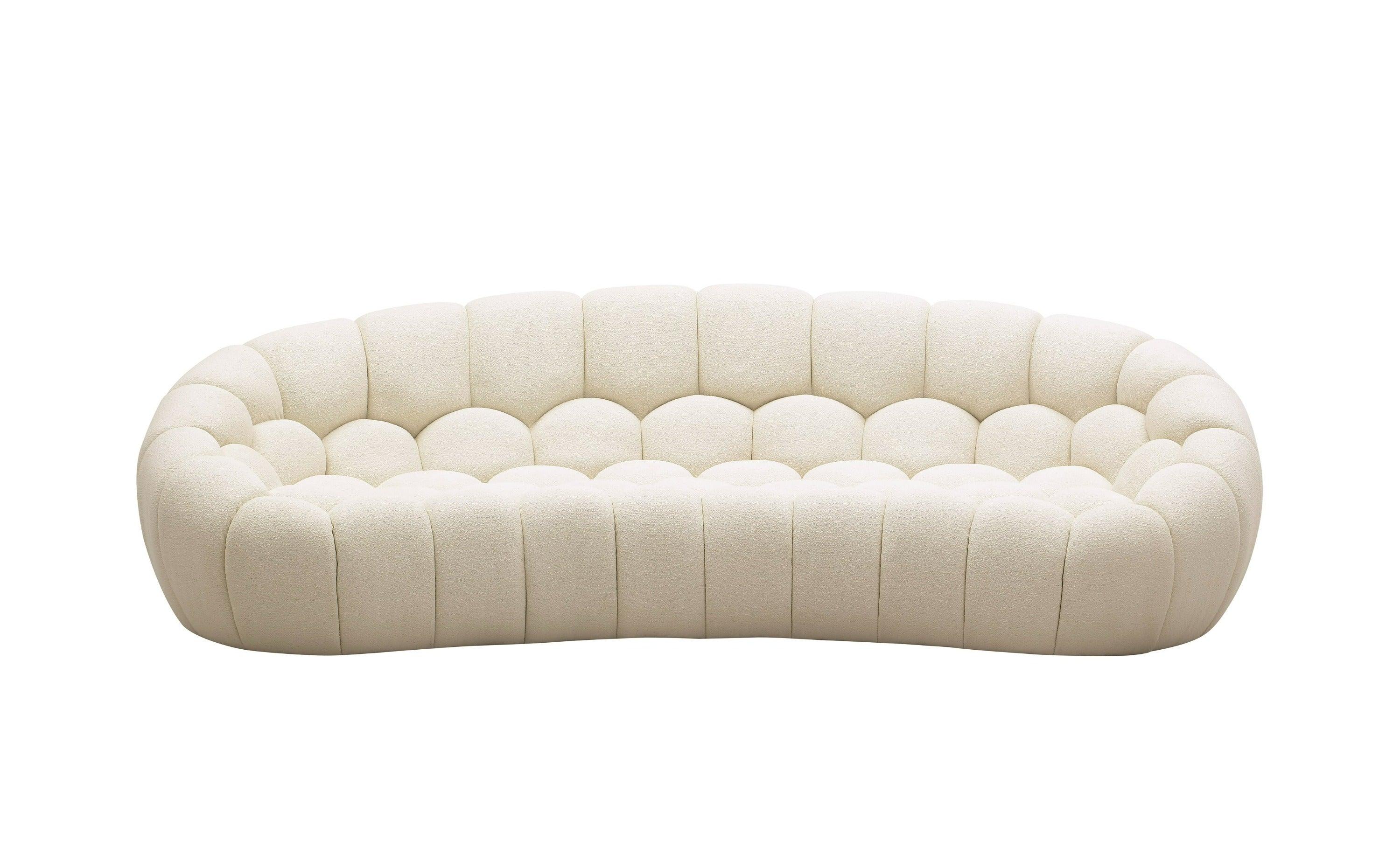 Divani Casa Yolonda Modern Curved Fabric Sofa Set
