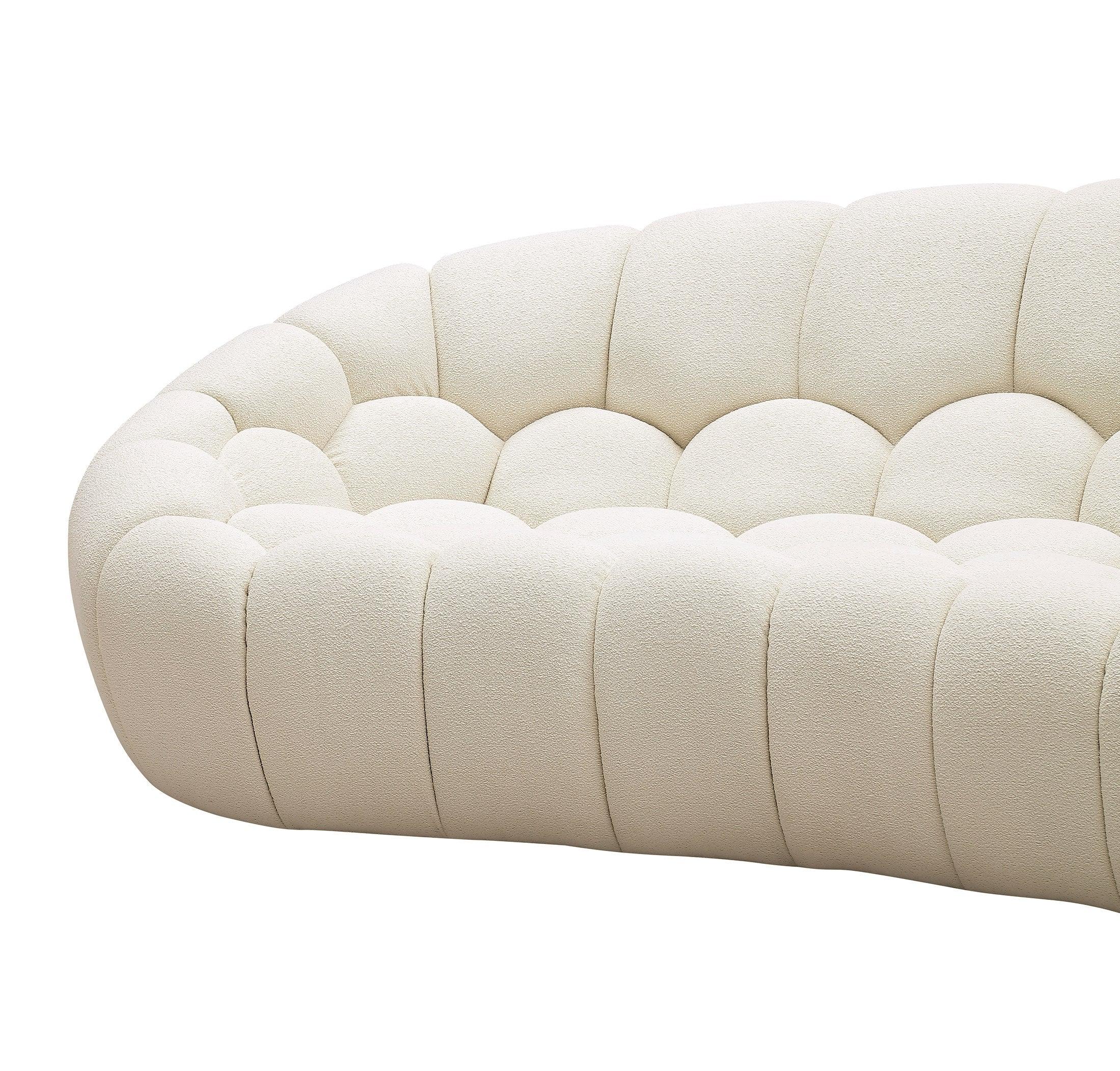 Divani Casa Yolonda Modern Curved Fabric Sofa