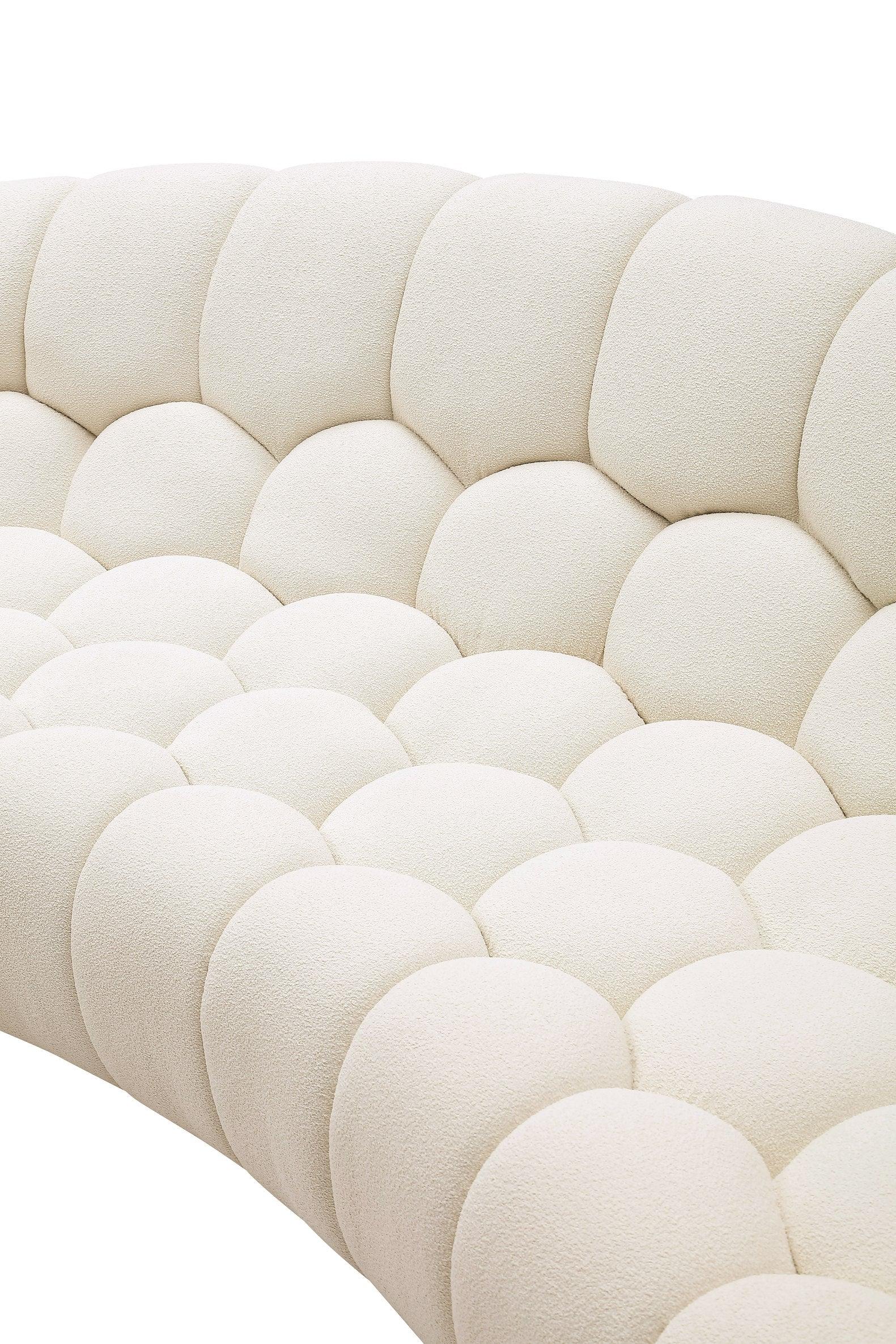 Divani Casa Yolonda Modern Curved Fabric Sofa