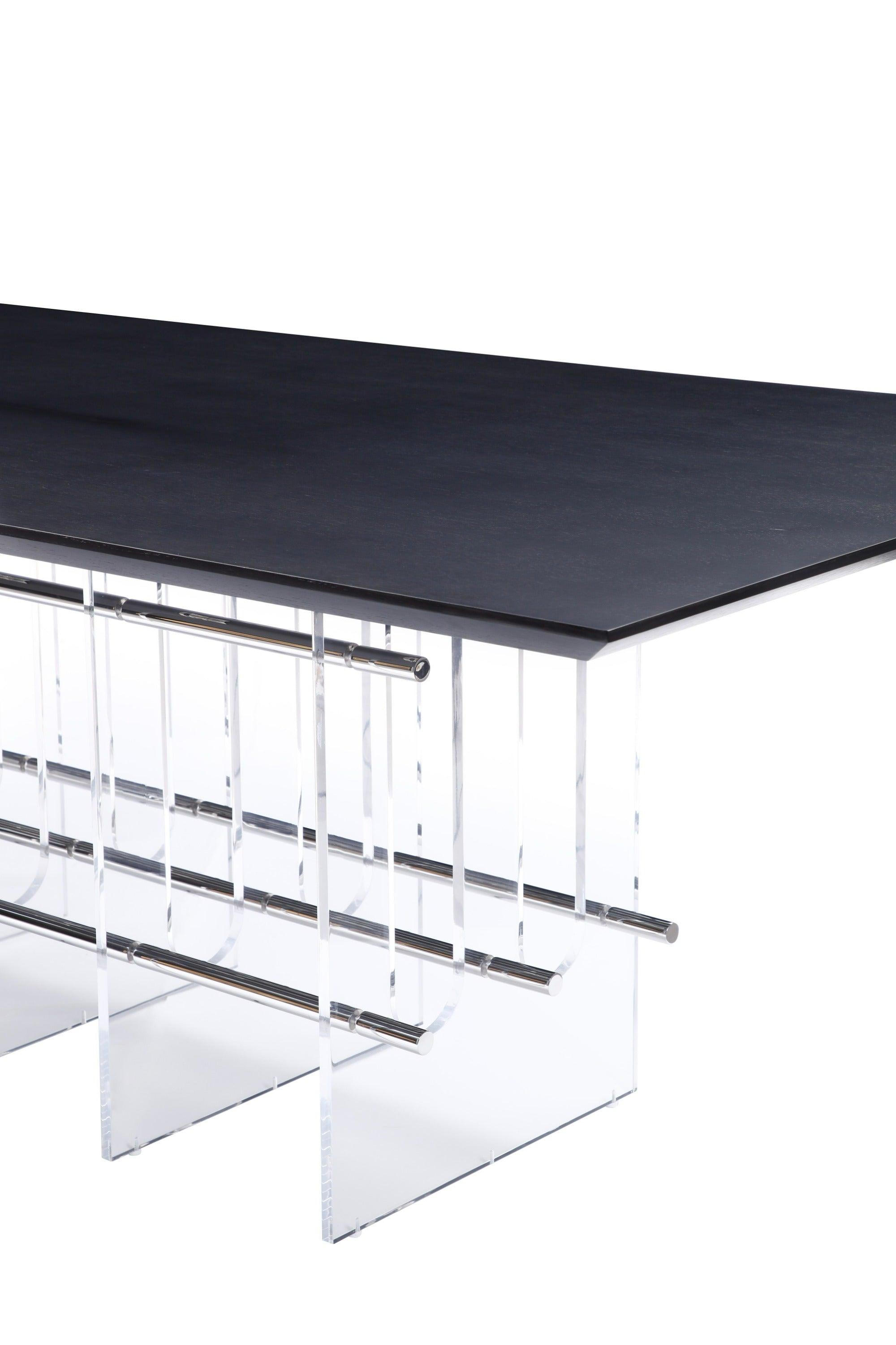 Modrest Inverness Contemporary Acrylic Dining Table