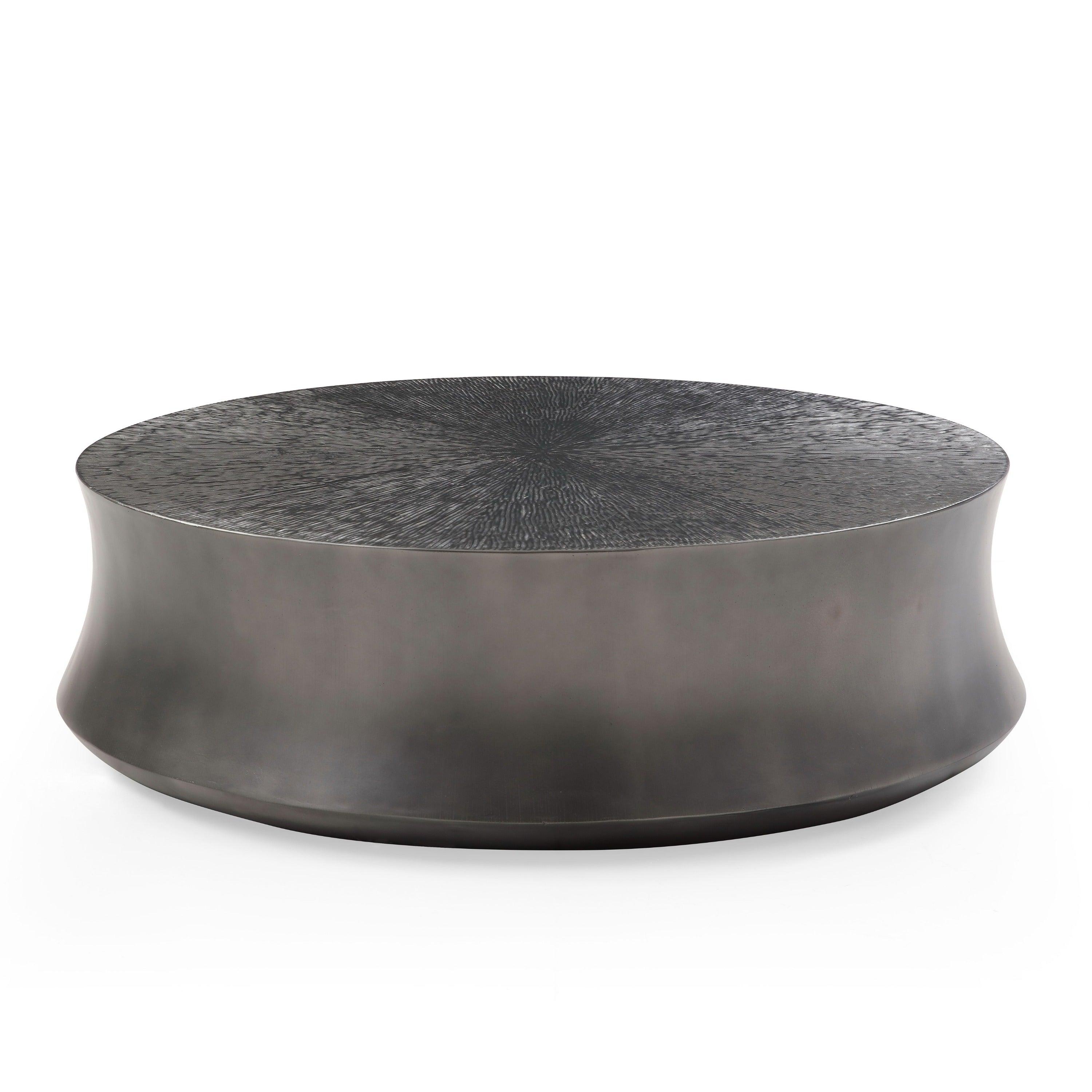 Modrest Airdrie Modern Antique Large Round Coffee Table