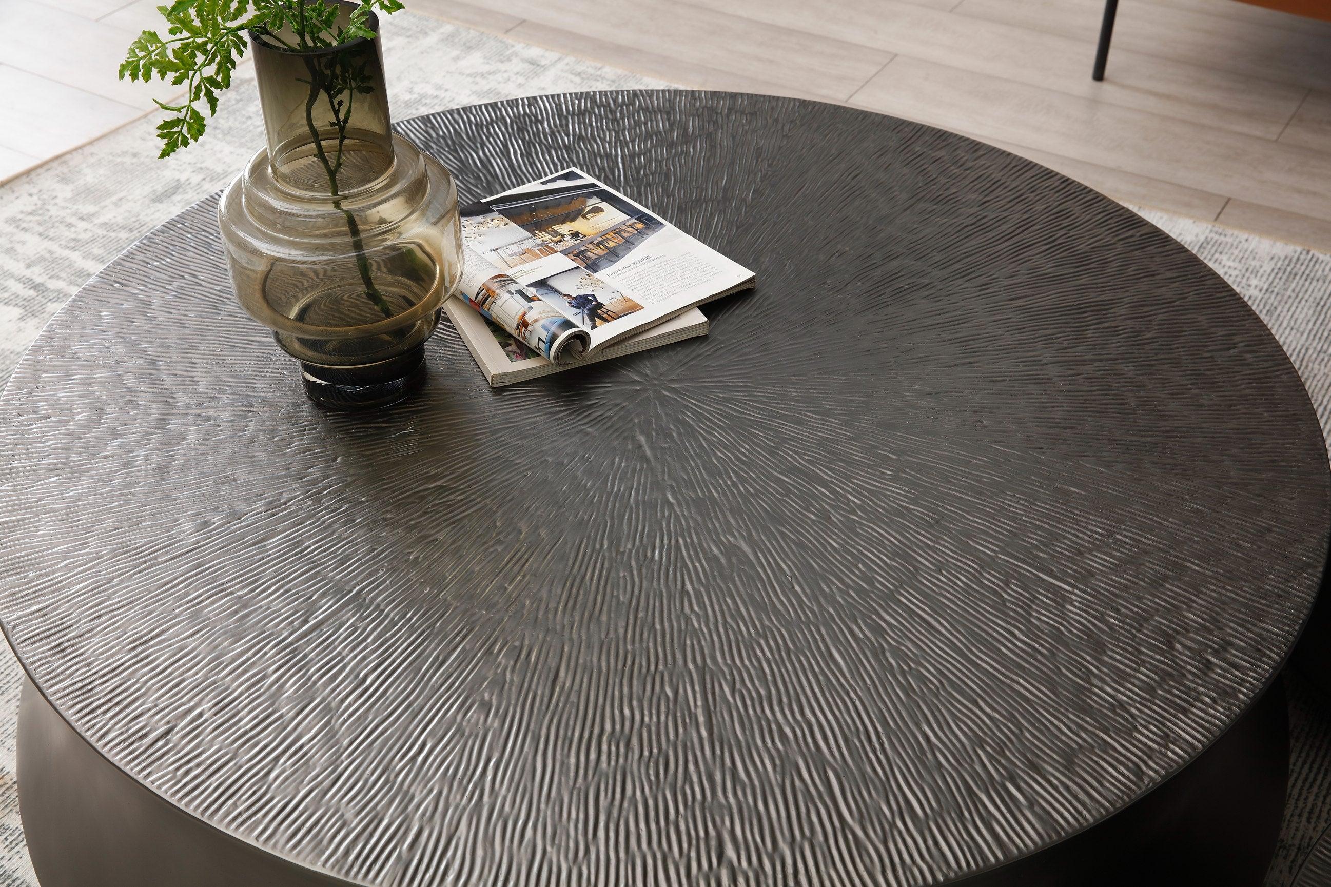 Modrest Airdrie Modern Antique Large Round Coffee Table