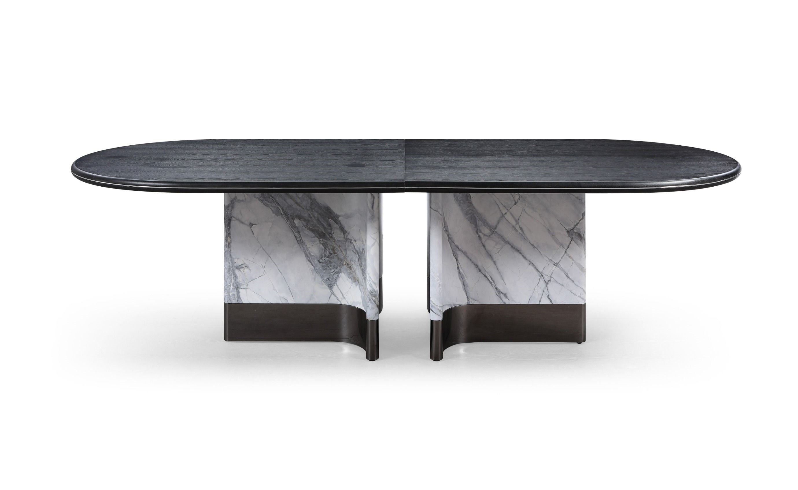 Renfew Modern Faux Marble Oval Dining Table
