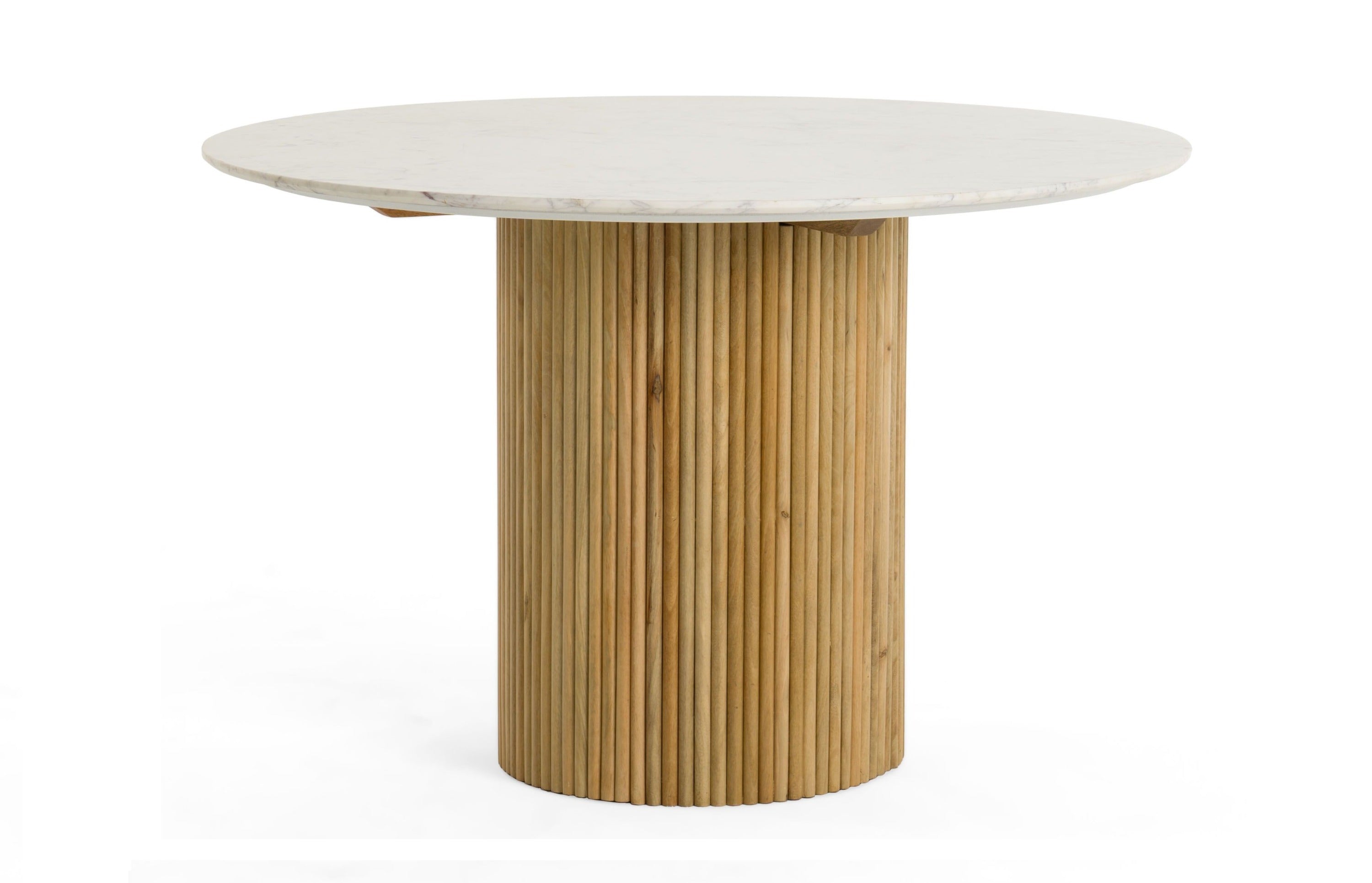 Modrest Cambridge Marble Mango Round Dining Table