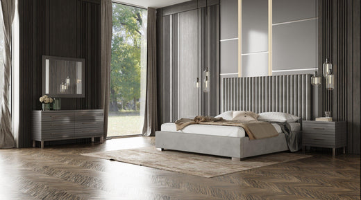 Splendor Velvet Upholstered Platform Bed Set
