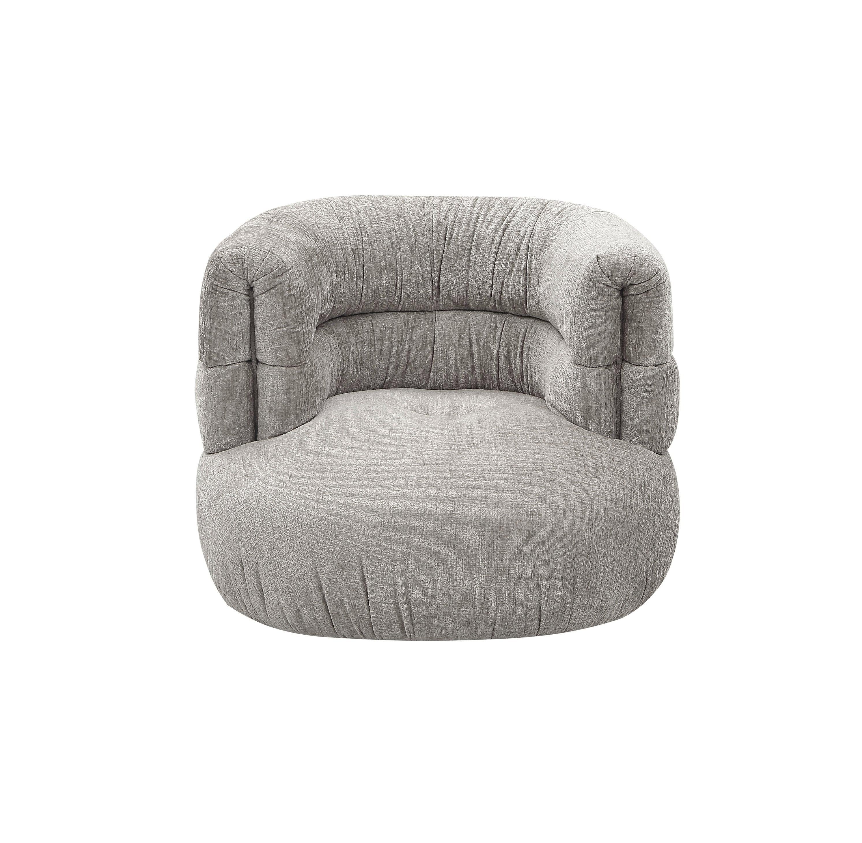 Divani Casa Shay Modern Fabric Accent Chair Ottoman