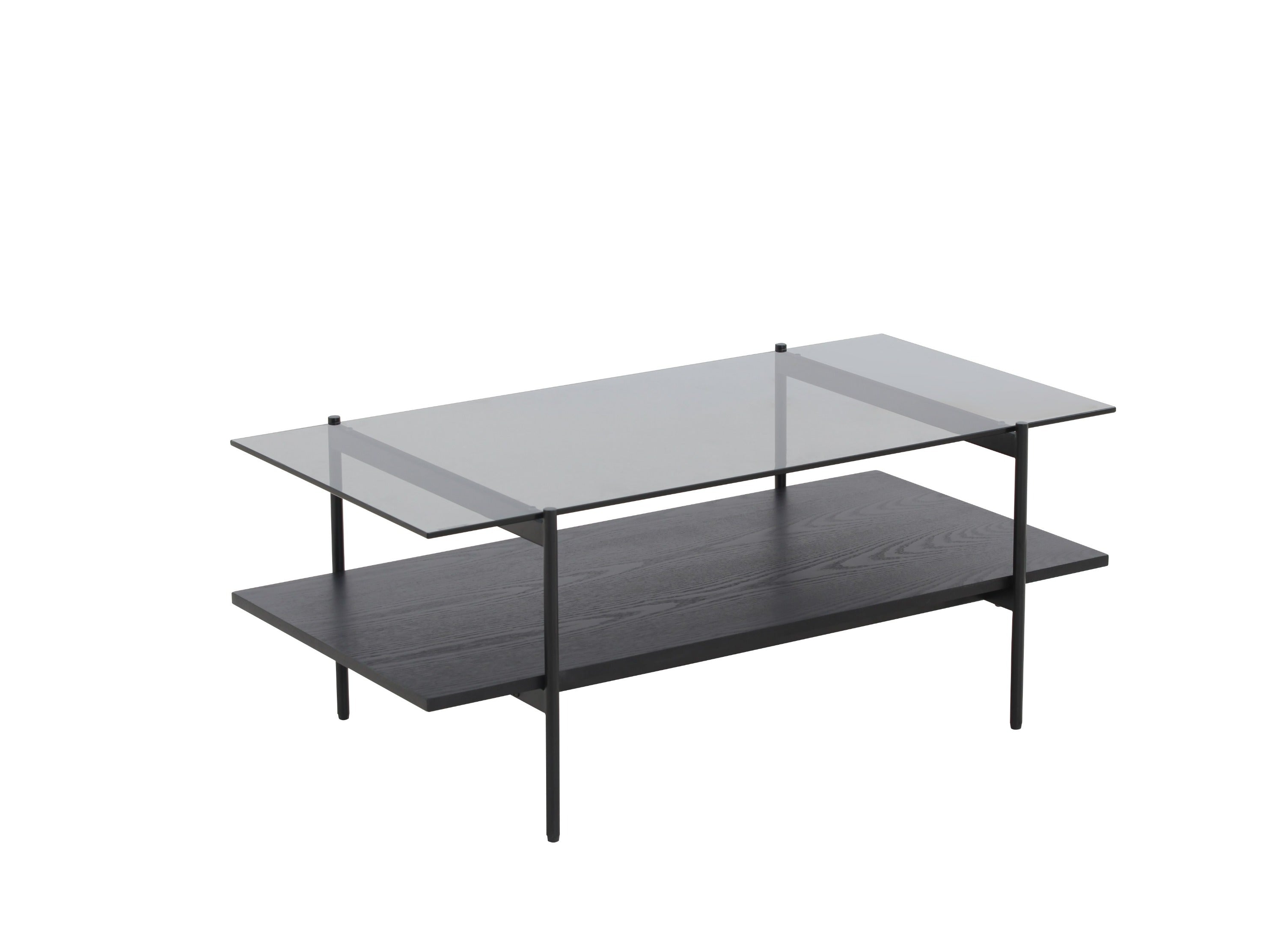 Modrest Conley - Mid-Century Modern Glass + Ash Coffee Table-Coffee Table-VIG-Wall2Wall Furnishings