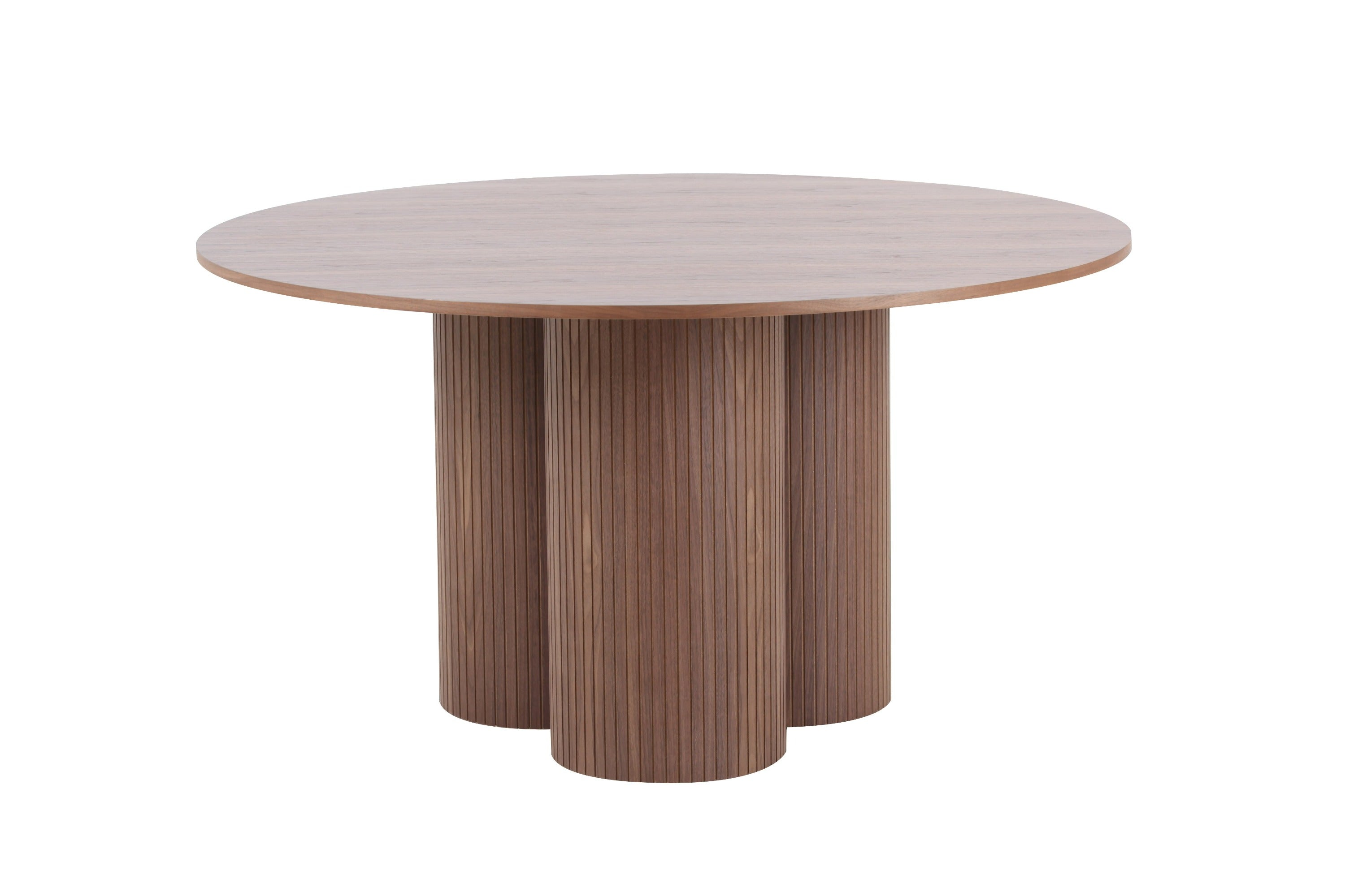 Modrest Depew - Mid-Century Modern Walnut Round Dining Table-Dining Table-VIG-Wall2Wall Furnishings
