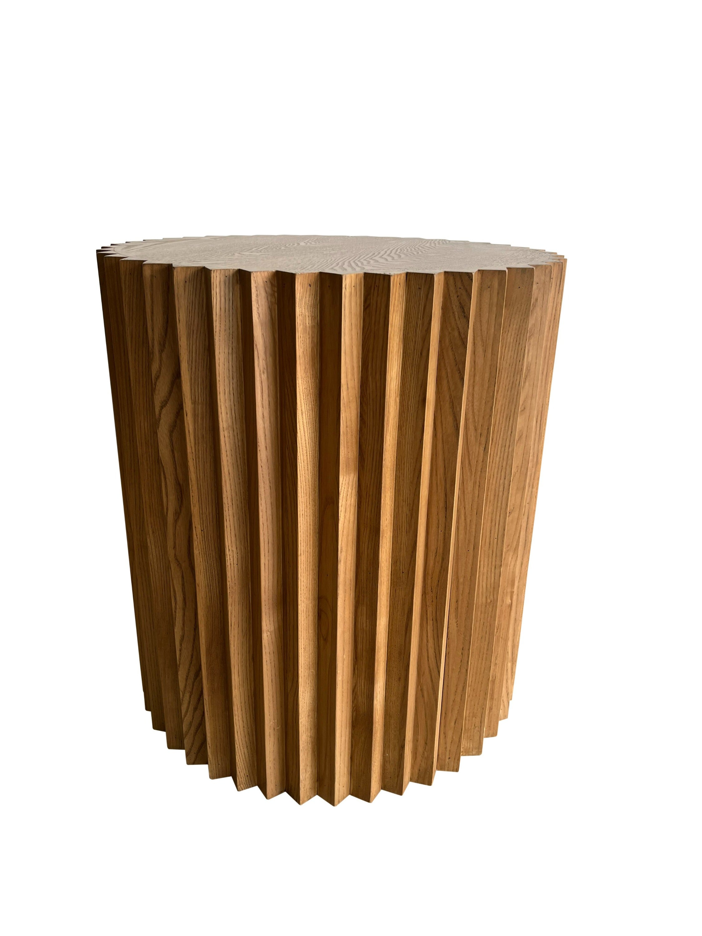 Modrest Espana - Modern Walnut Round End Table-End Table-VIG-Wall2Wall Furnishings