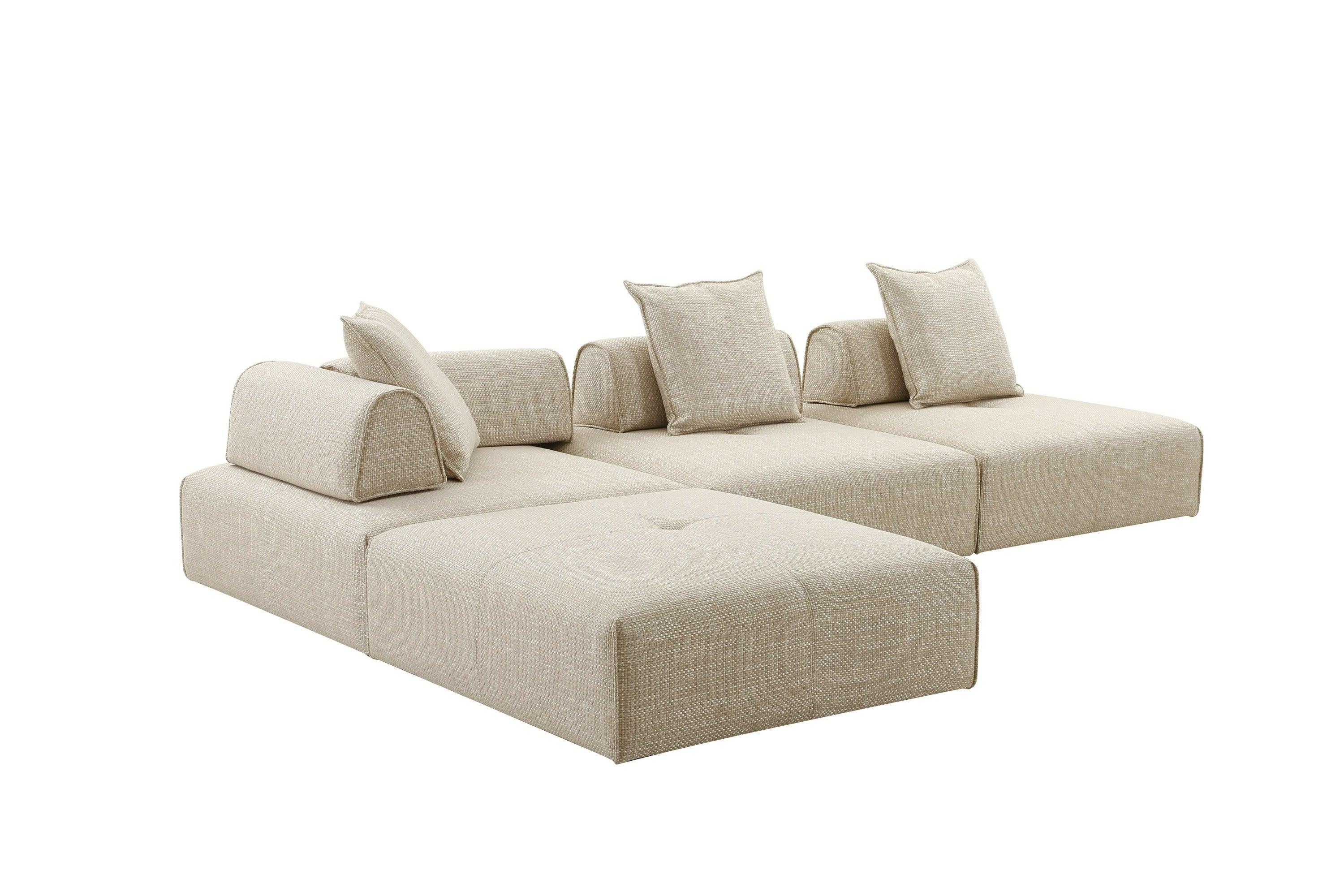 Divani Casa Mondo Modern Modular Fabric Armless Seat
