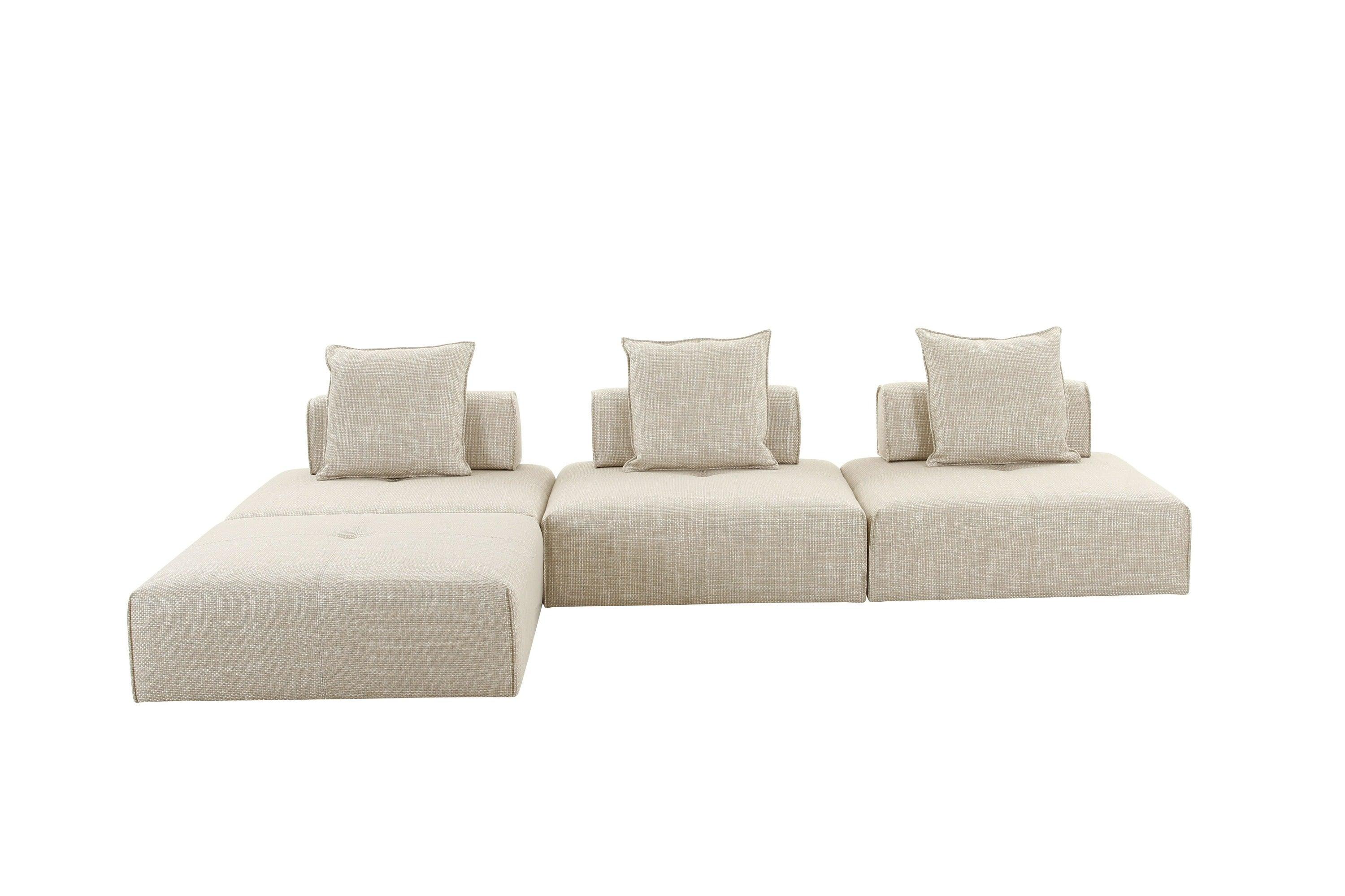 Divani Casa Mondo Modern Modular Fabric Armless Seat