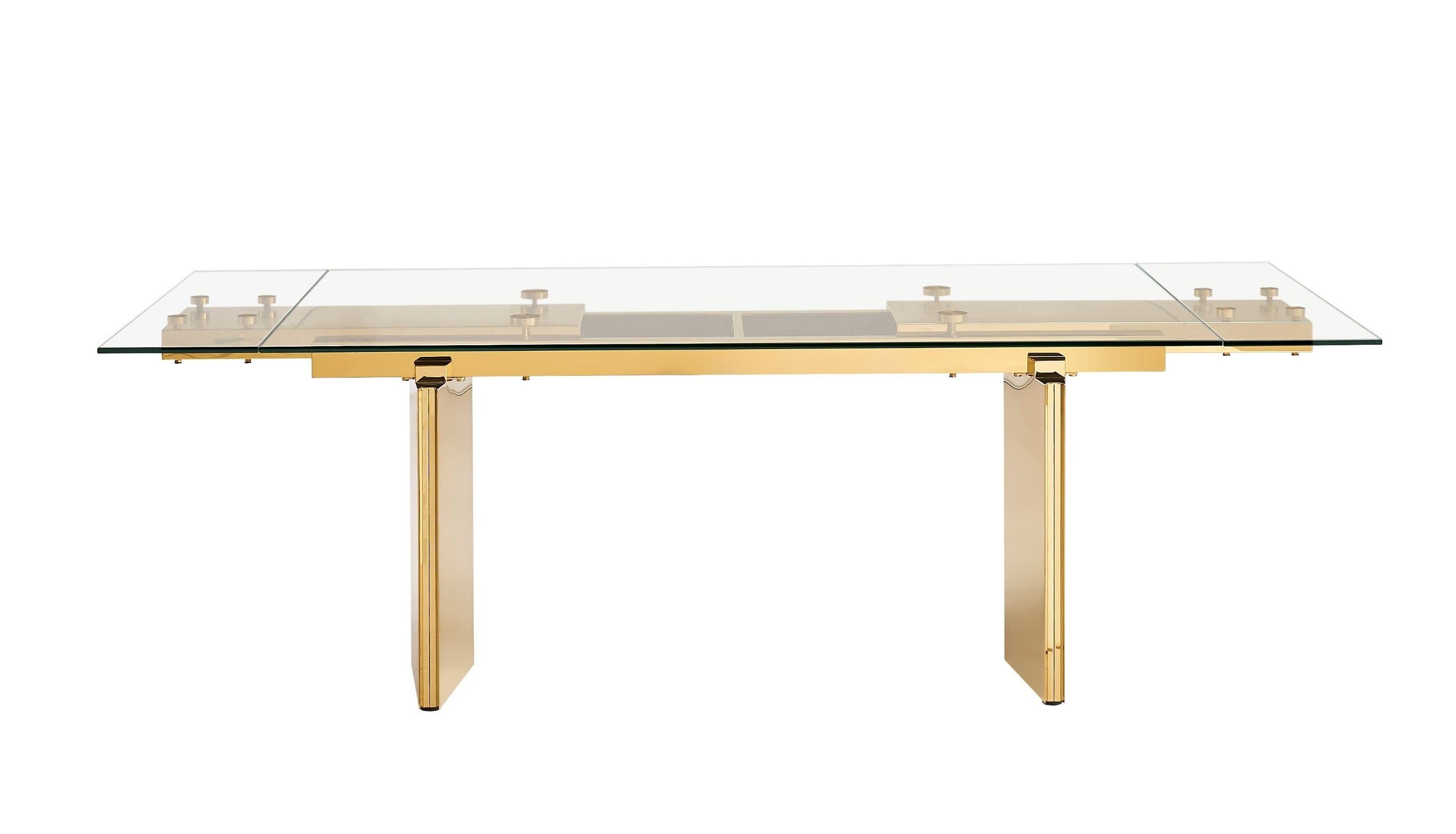 Modrest Nassim Glam Glass Extendable Dining Table