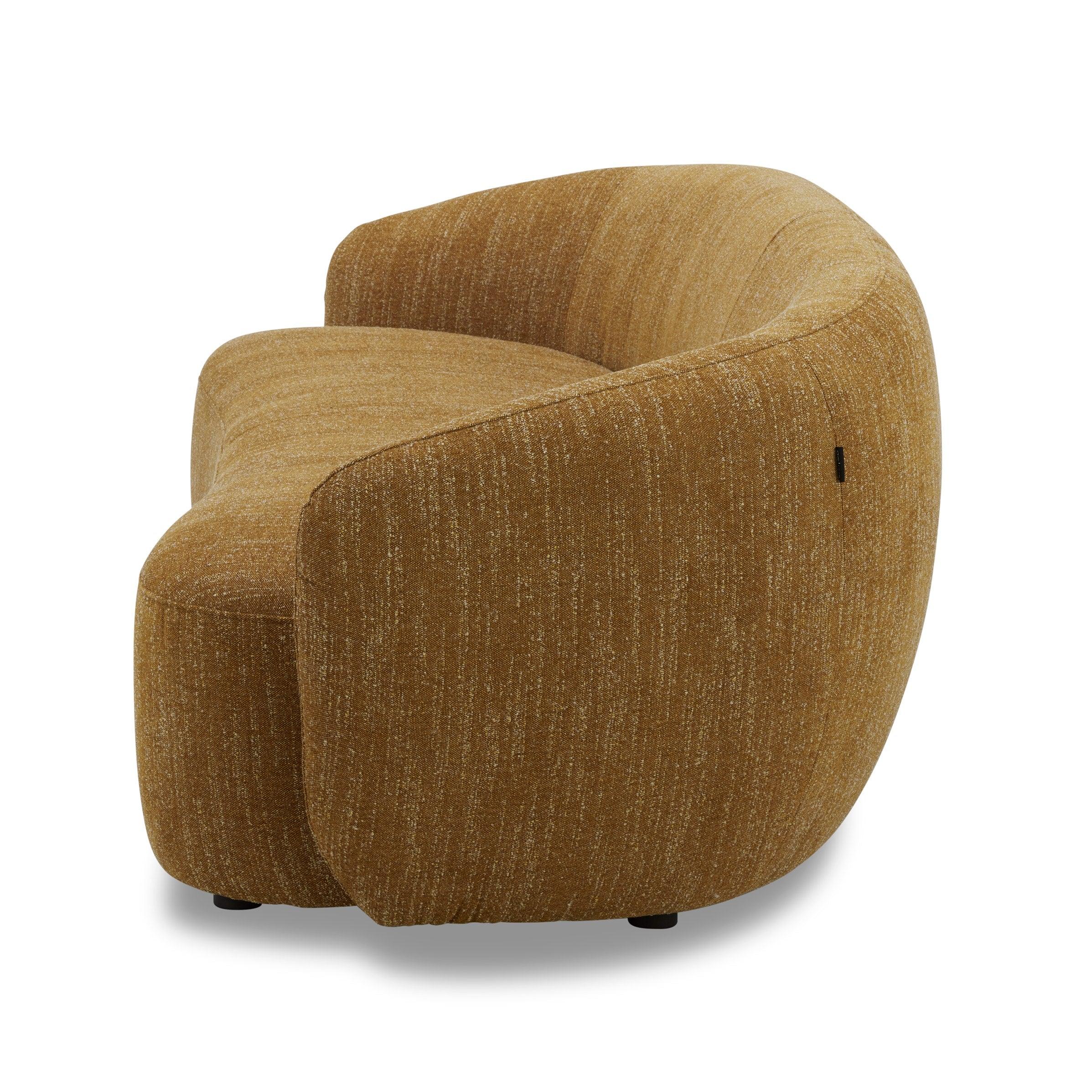 Divani Casa Norris Modern Mustard Fabric Sofa
