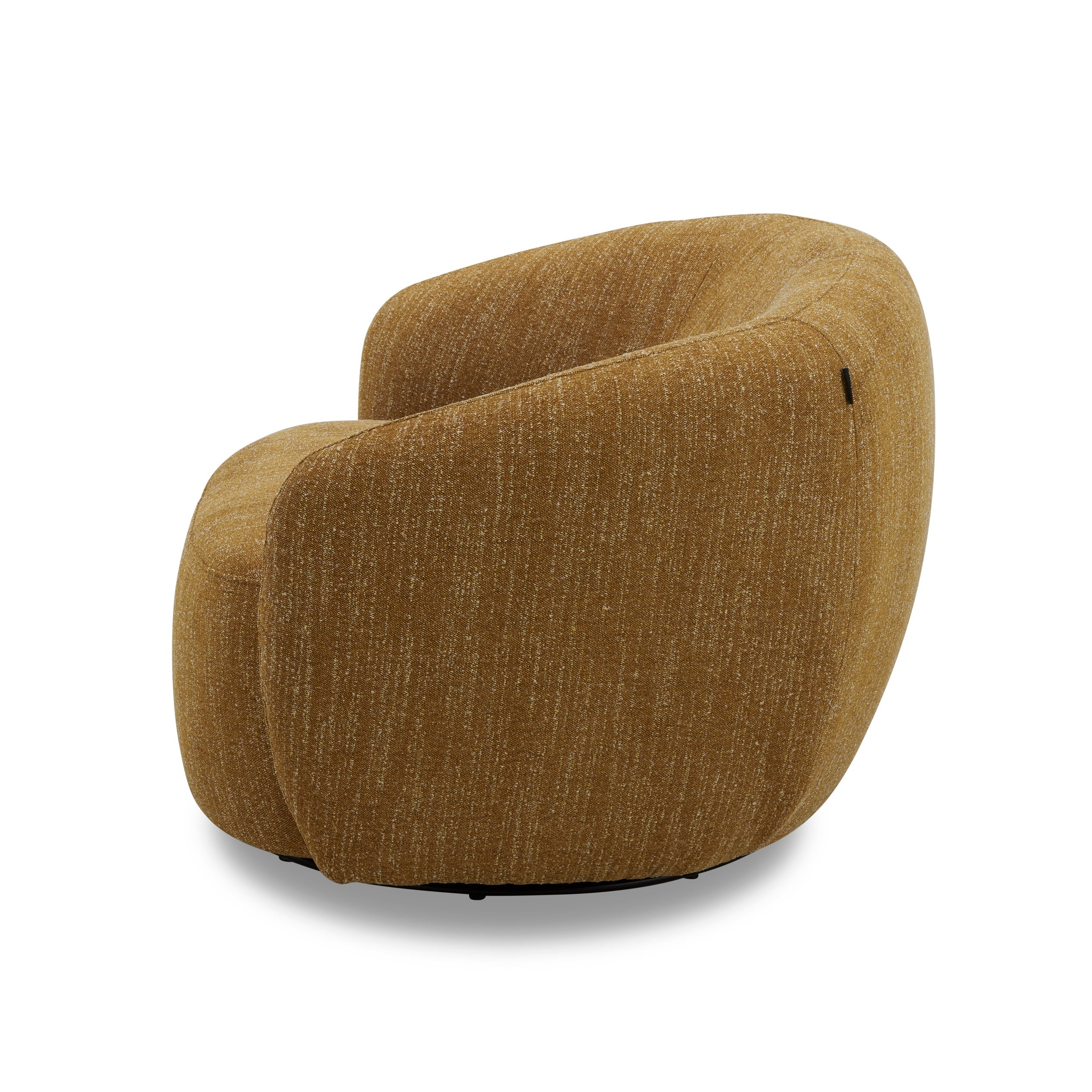 Divani Casa Norris - Modern Mustard Fabric Swivel Accent Chair-Accent Chair-VIG-Wall2Wall Furnishings