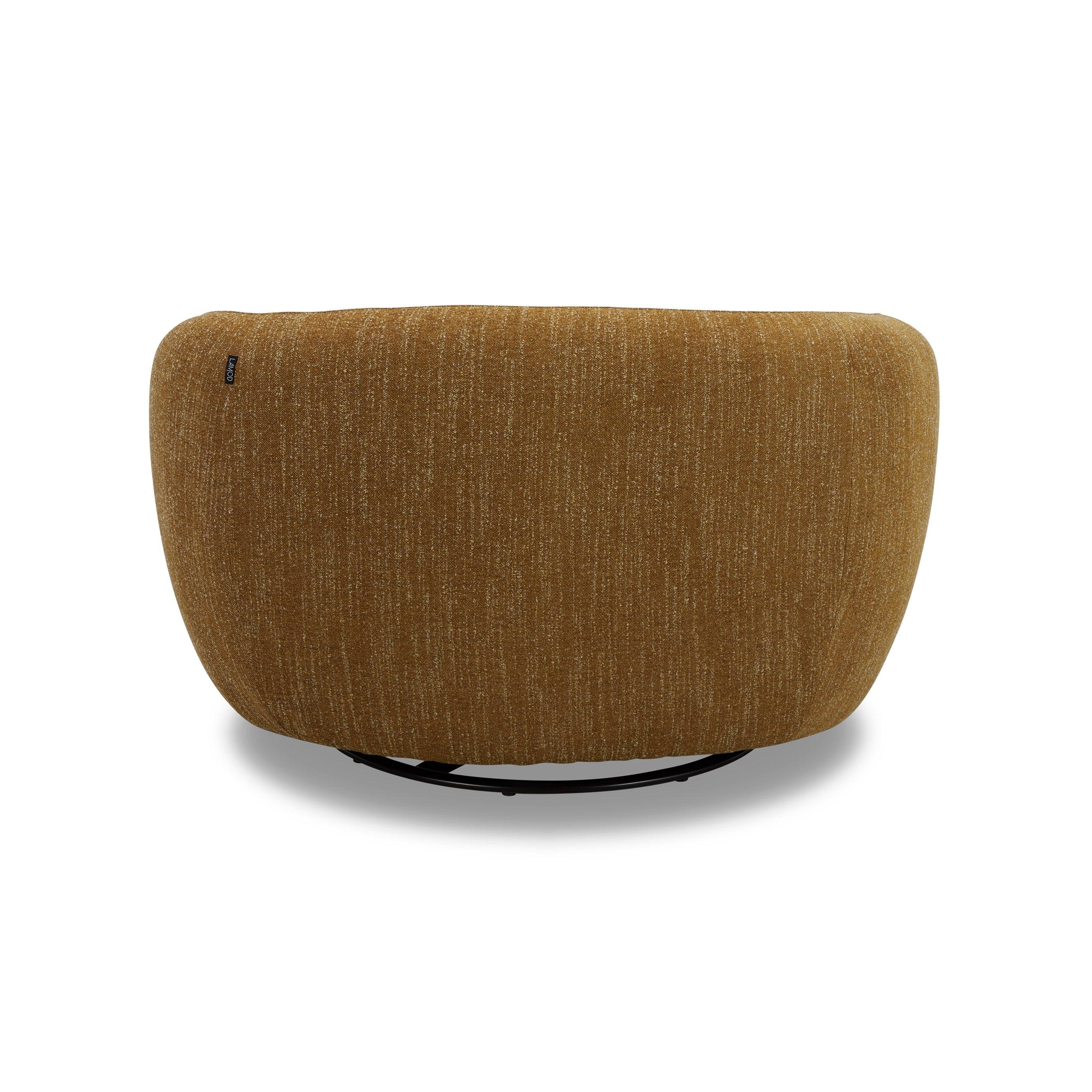 Divani Casa Norris Modern Mustard Fabric Swivel Accent Chair