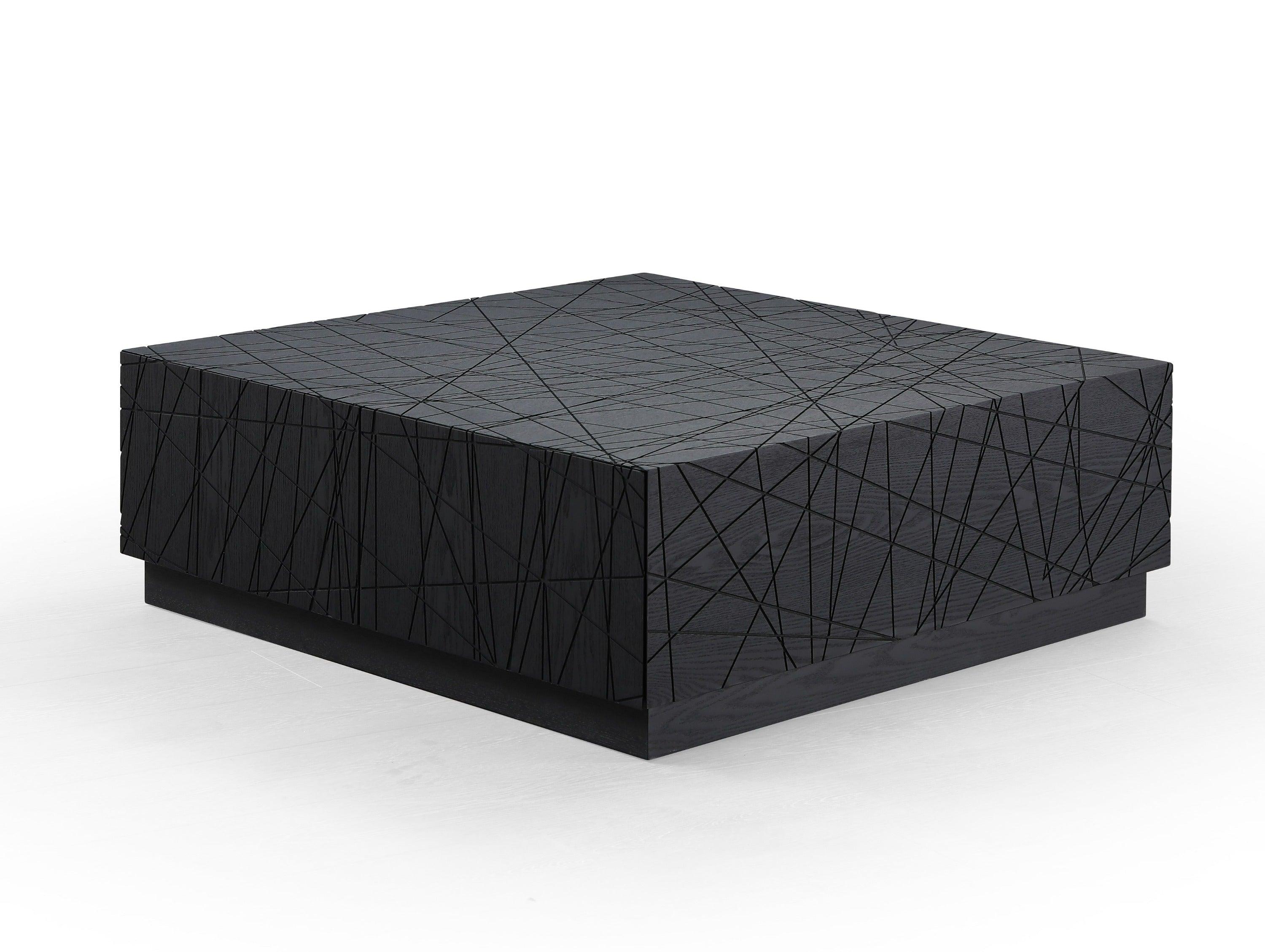Modrest Kenda Modern Square Coffee Table With Storage
