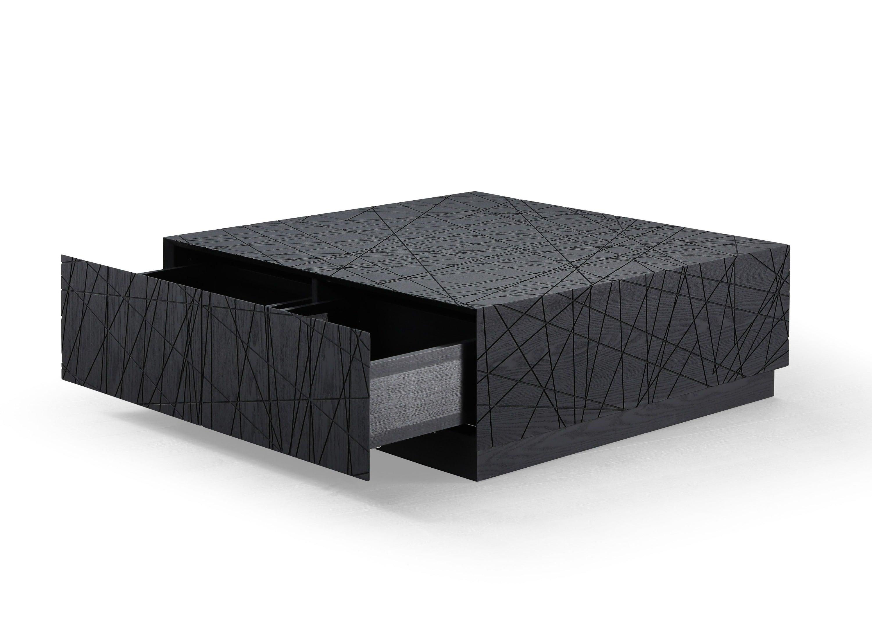 Modrest Kenda Modern Square Coffee Table With Storage
