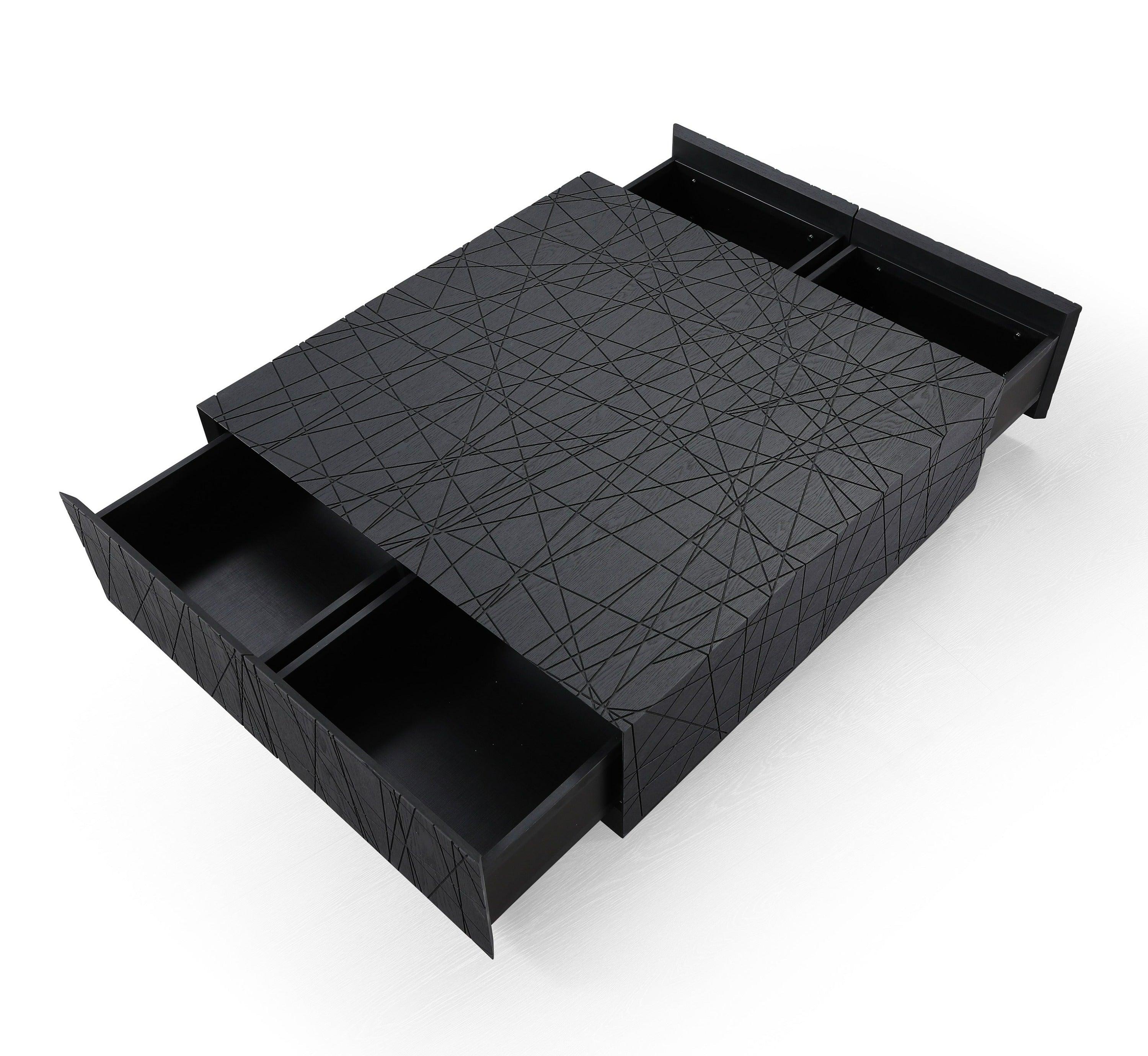 Modrest Kenda Modern Square Coffee Table With Storage