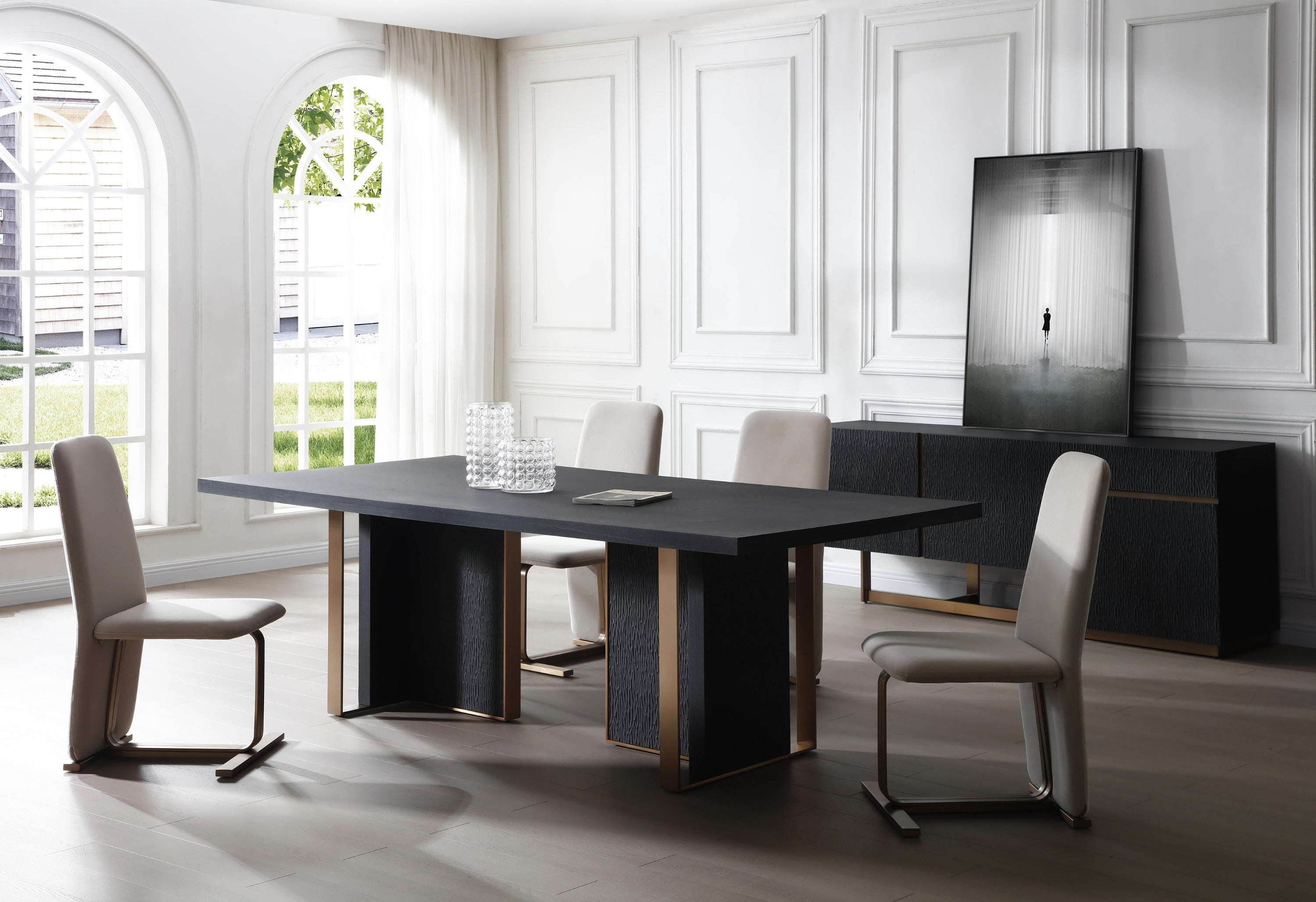 Modrest Tasha Modern Ash Brushed Rectangular Dining Table
