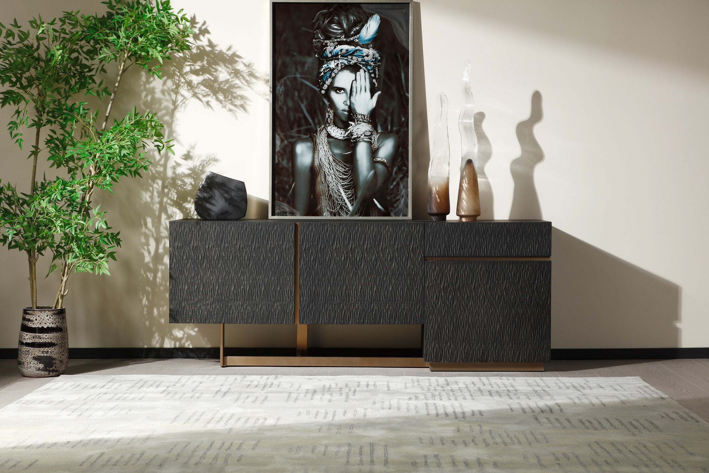 Modrest Tasha Modern Ash Brushed Buffet