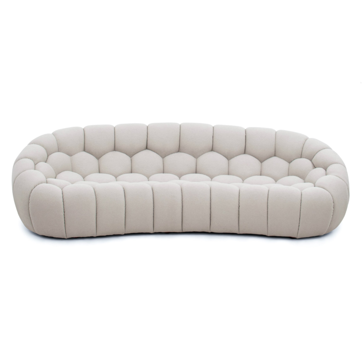 Yolonda Modern Curved Fabric Sofa