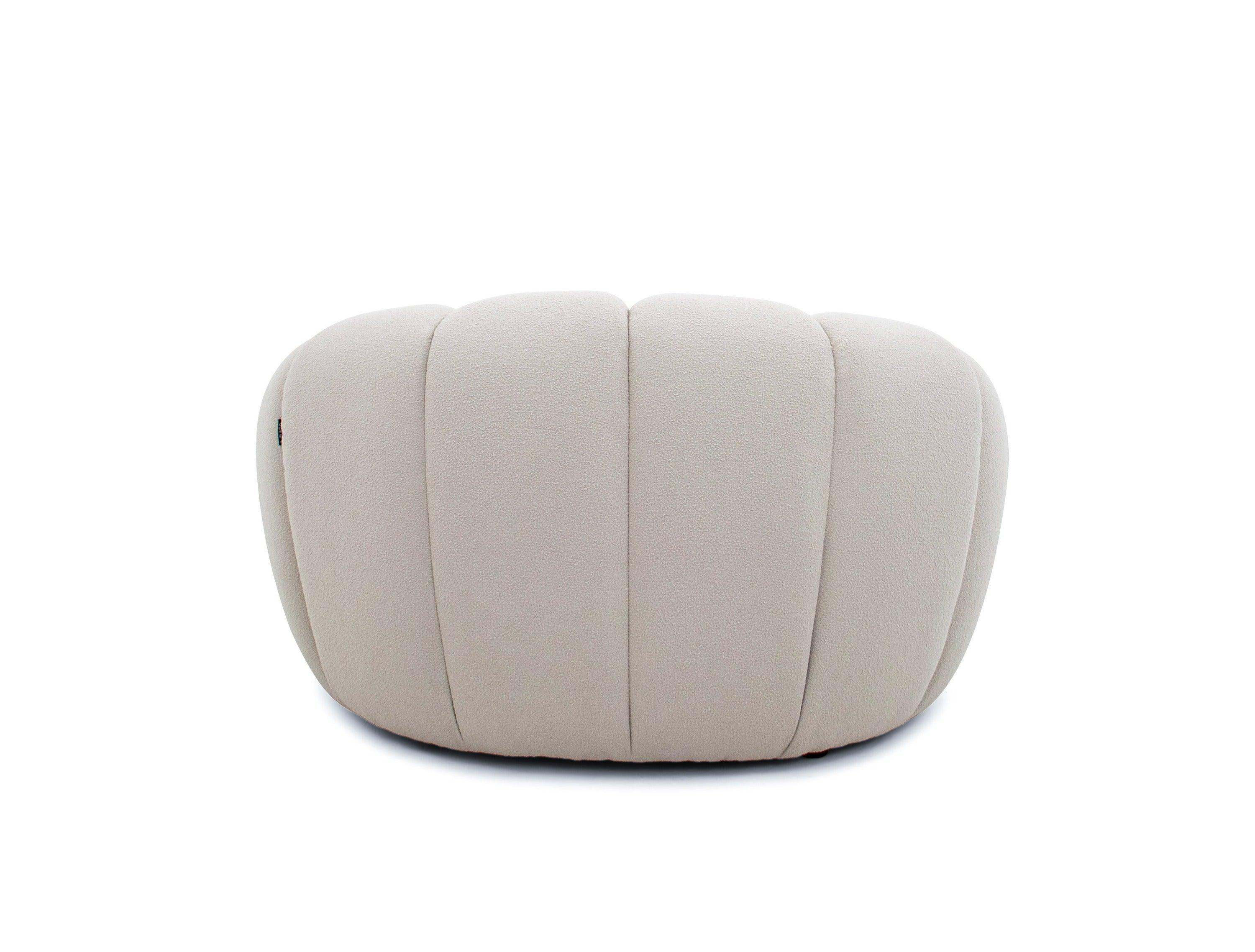 Divani Casa Yolonda Modern Curved Fabric Chair