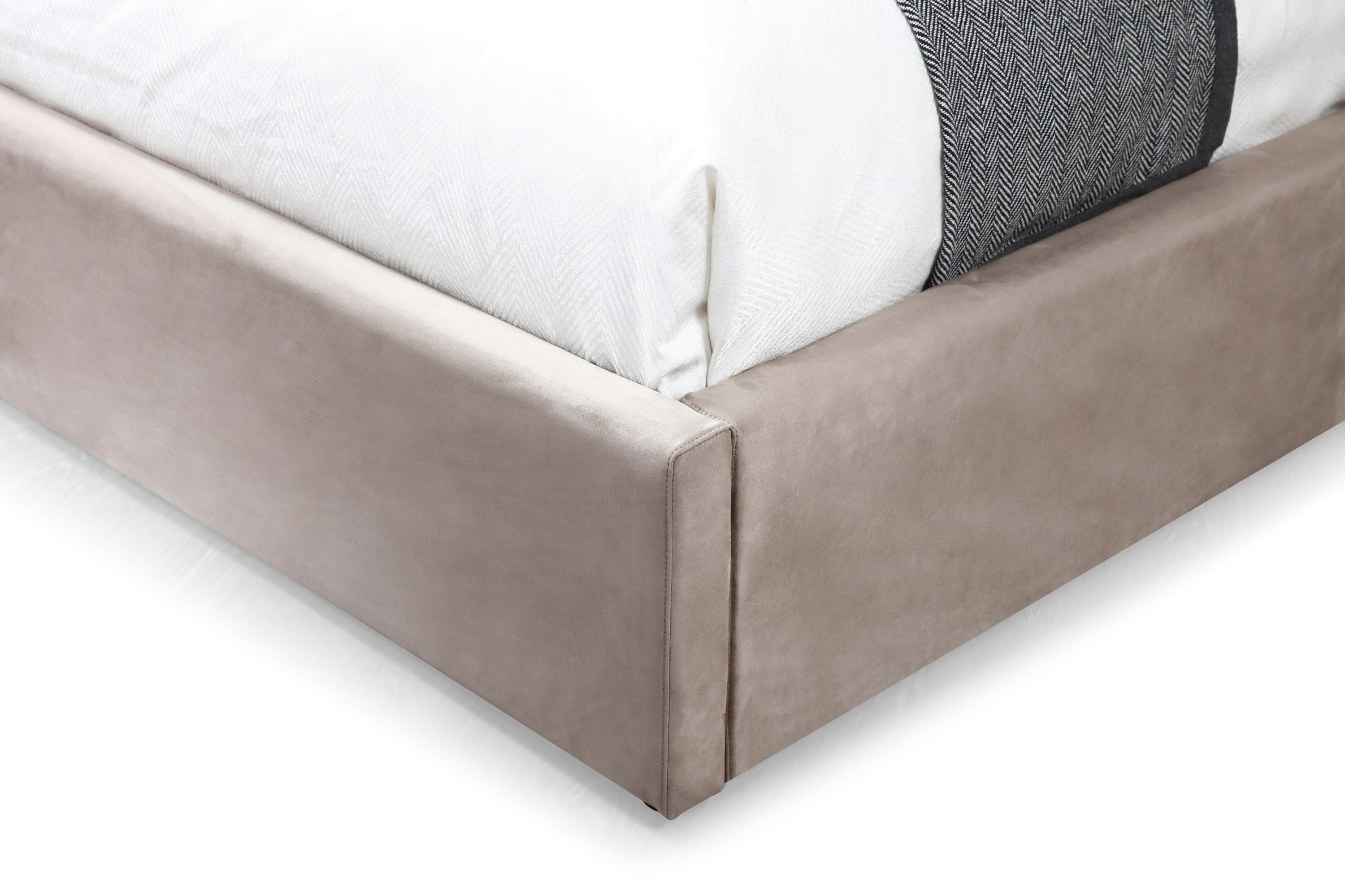 Modrest Roma - Modern Taupe Microfiber Upholstered Bed-Bed-VIG-Wall2Wall Furnishings