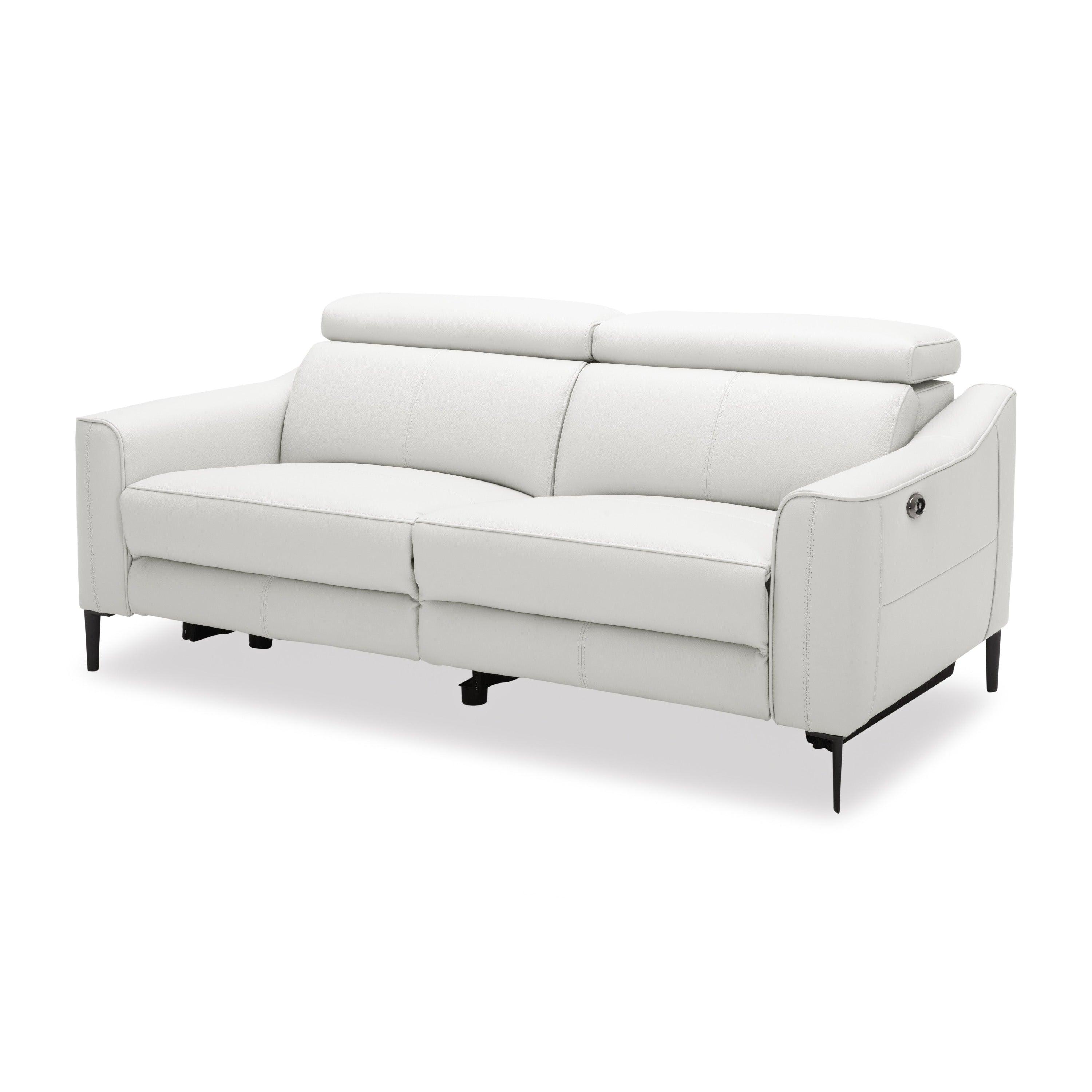 Divani Casa Eden Modern Leather Loveseat with 2 Recliners