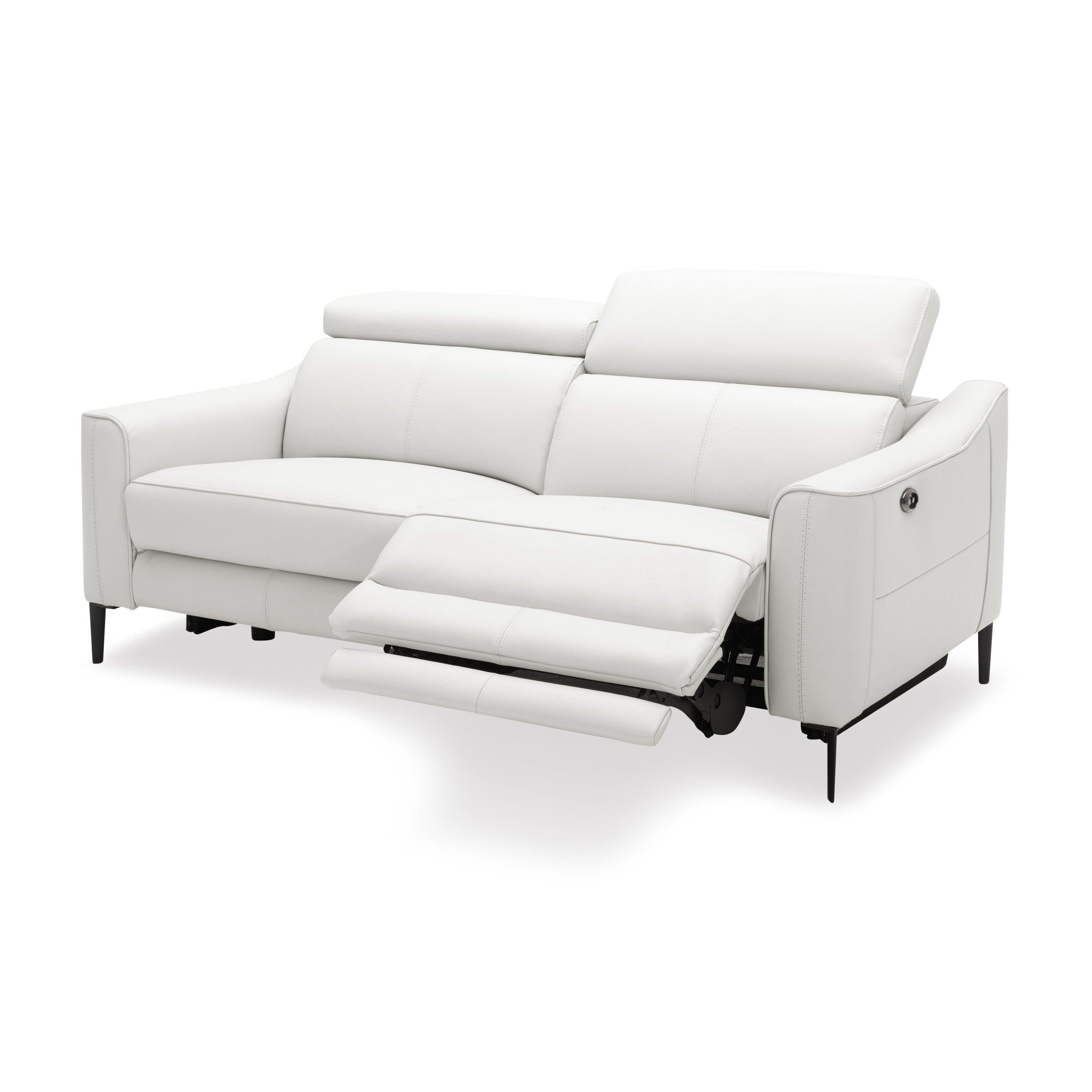 Divani Casa Eden Modern Leather Loveseat with 2 Recliners