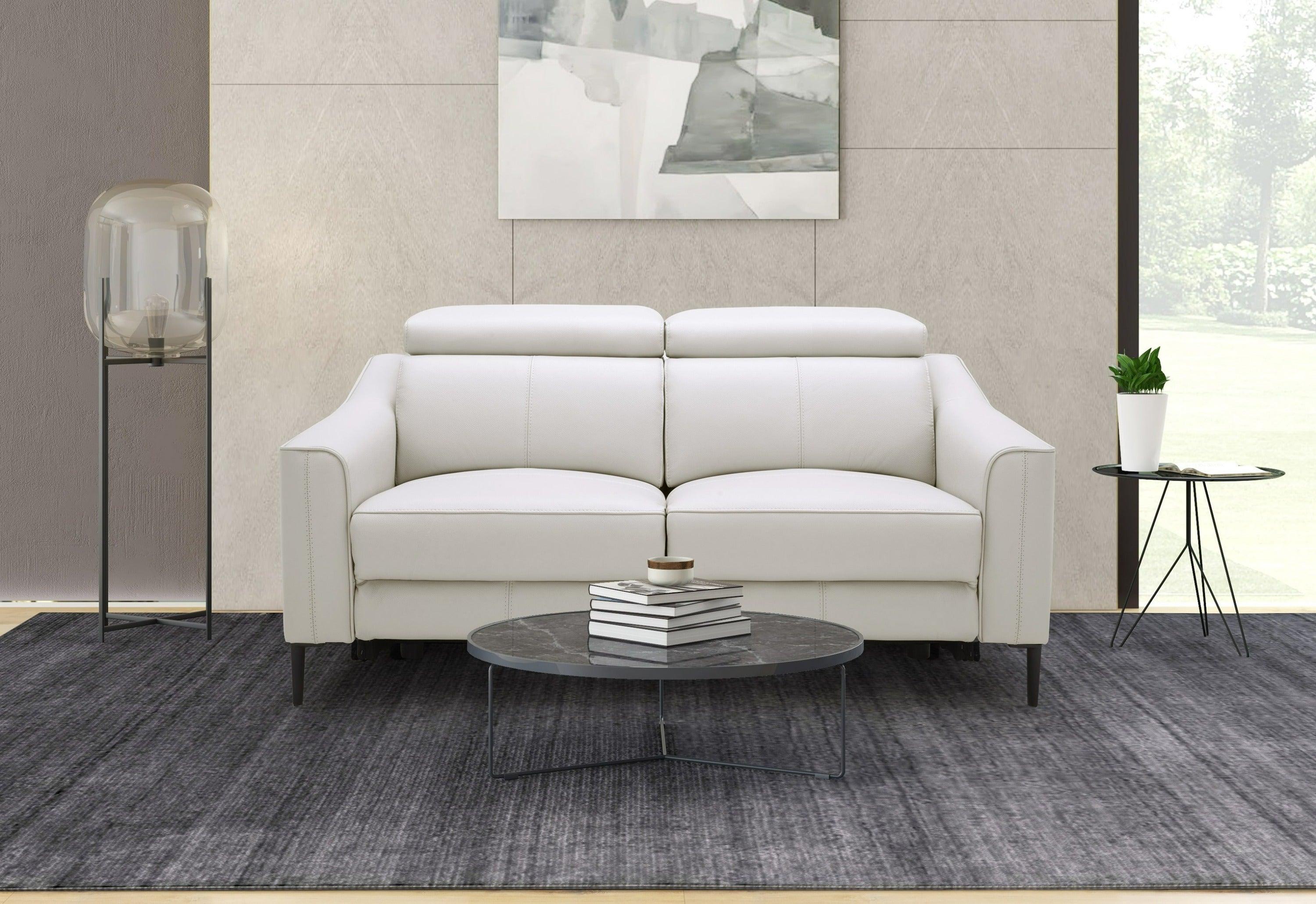 Divani Casa Eden Modern Leather Loveseat with 2 Recliners