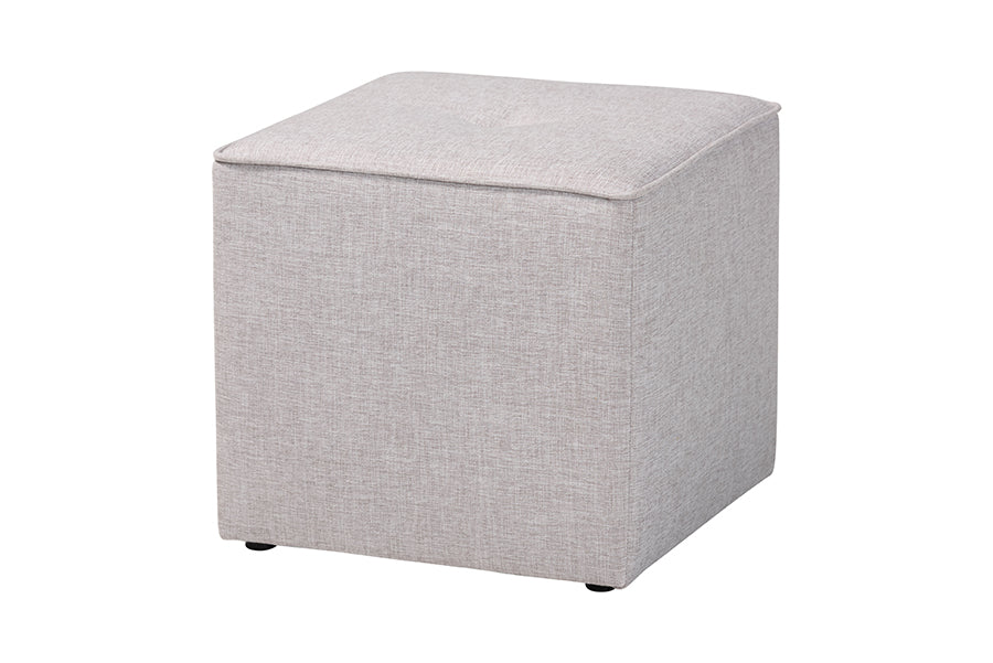 Corinne Modern and Contemporary Fabric Upholstered Ottoman