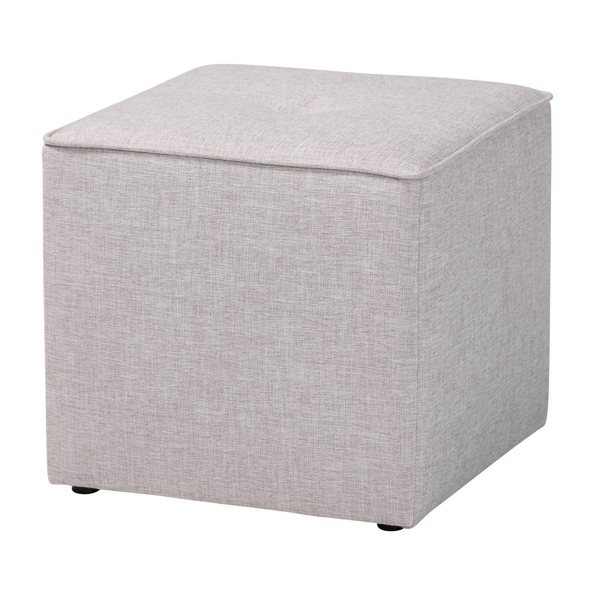Corinne Modern and Contemporary Fabric Upholstered Ottoman