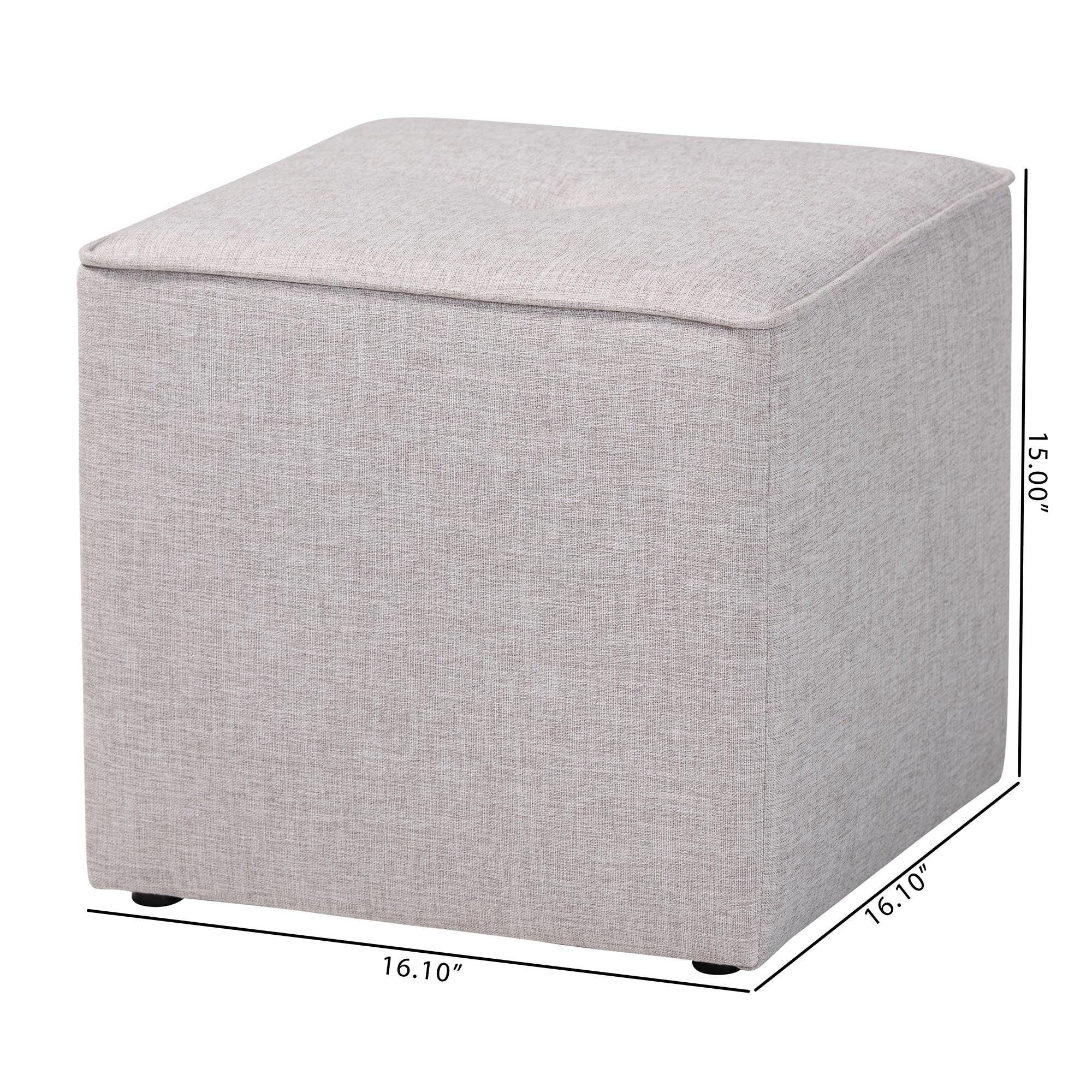 Corinne Modern and Contemporary Fabric Upholstered Ottoman