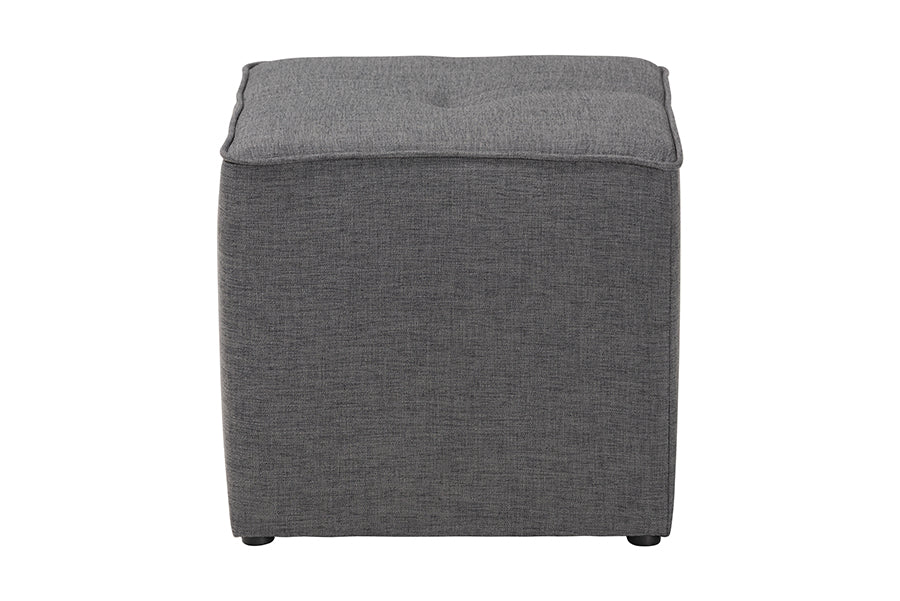 Corinne Modern and Contemporary Fabric Upholstered Ottoman