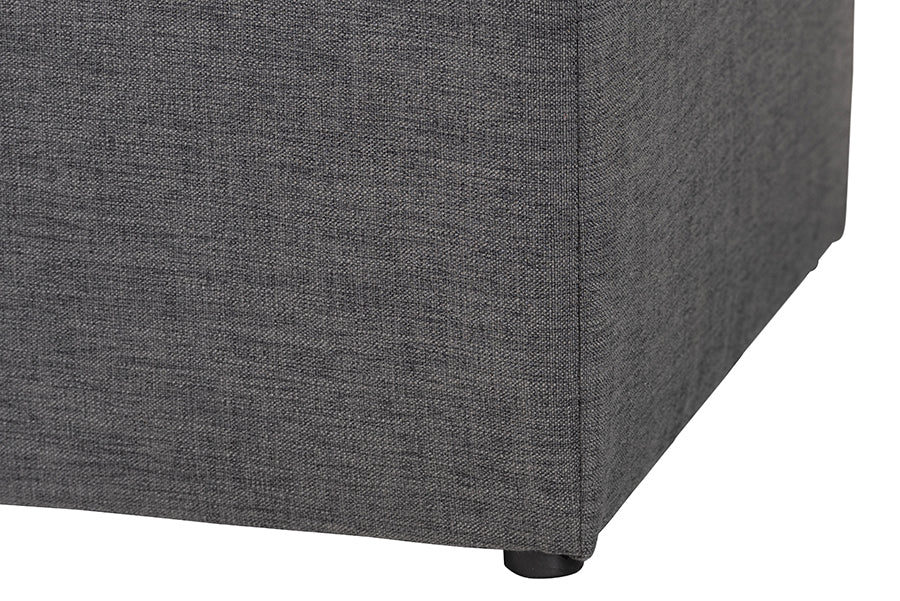 Corinne Modern and Contemporary Fabric Upholstered Ottoman