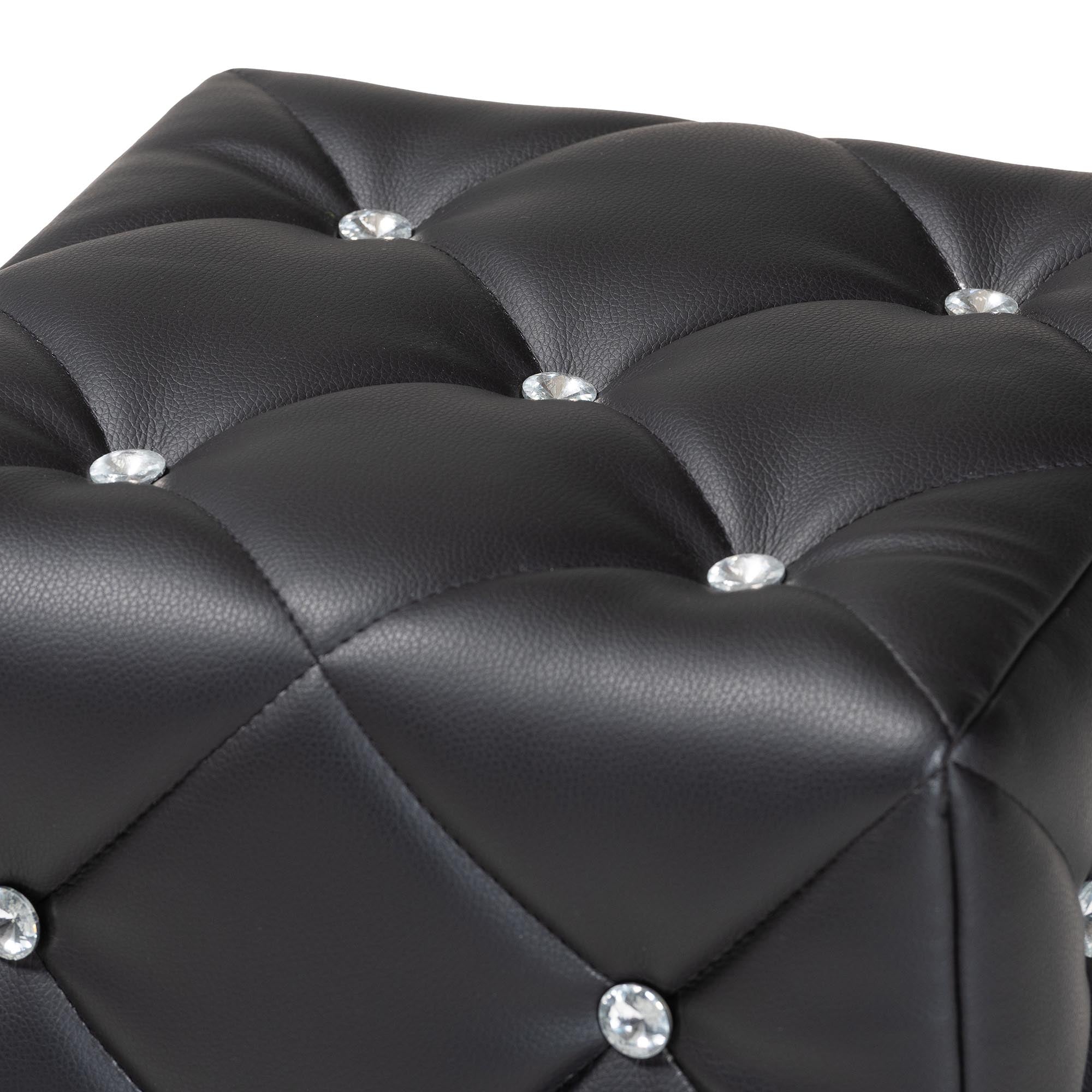 Stacey Modern and Contemporary Faux Leather Upholstered Ottoman