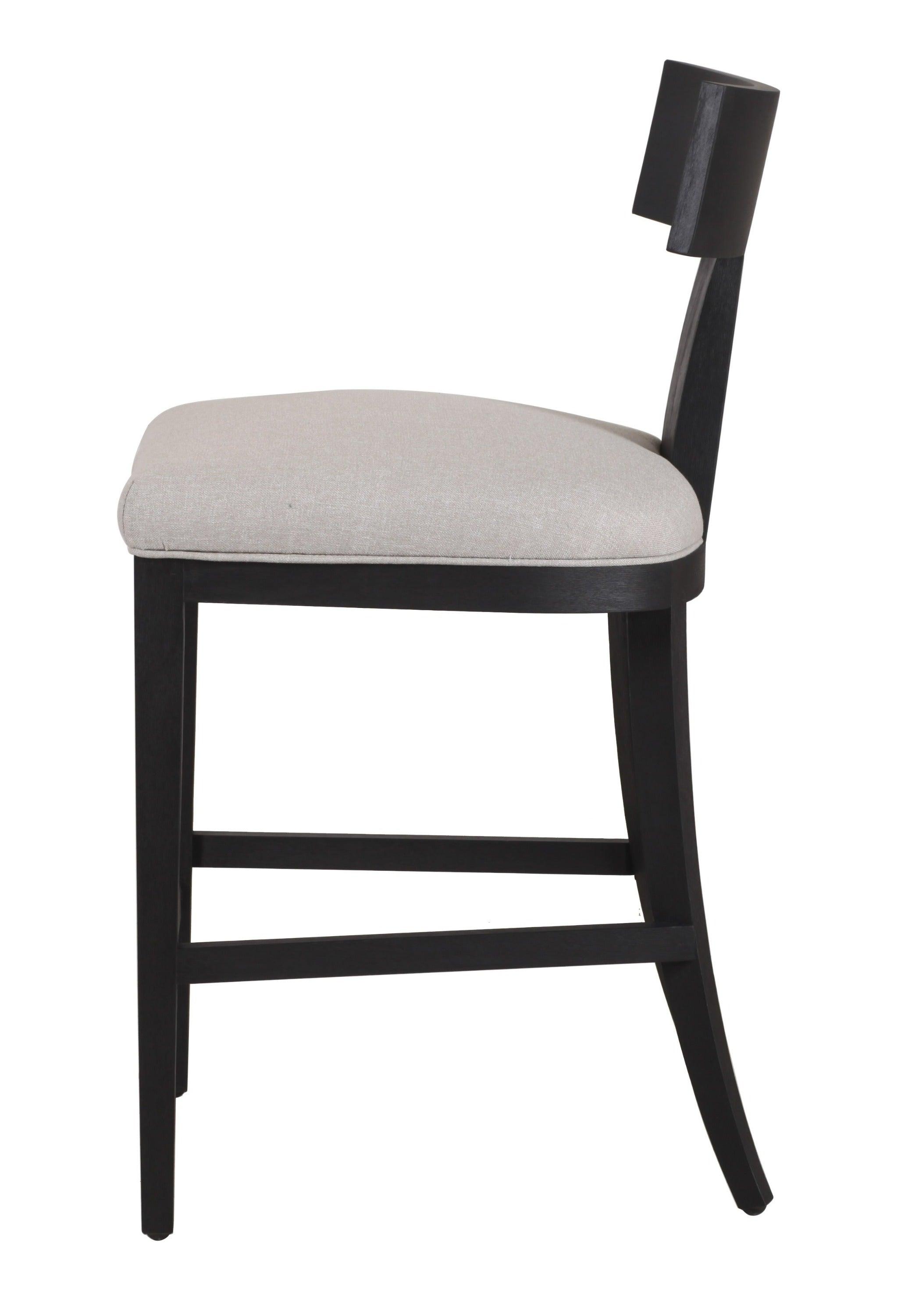 Modrest Fabien MidCentury Modern Linen Counter Chair