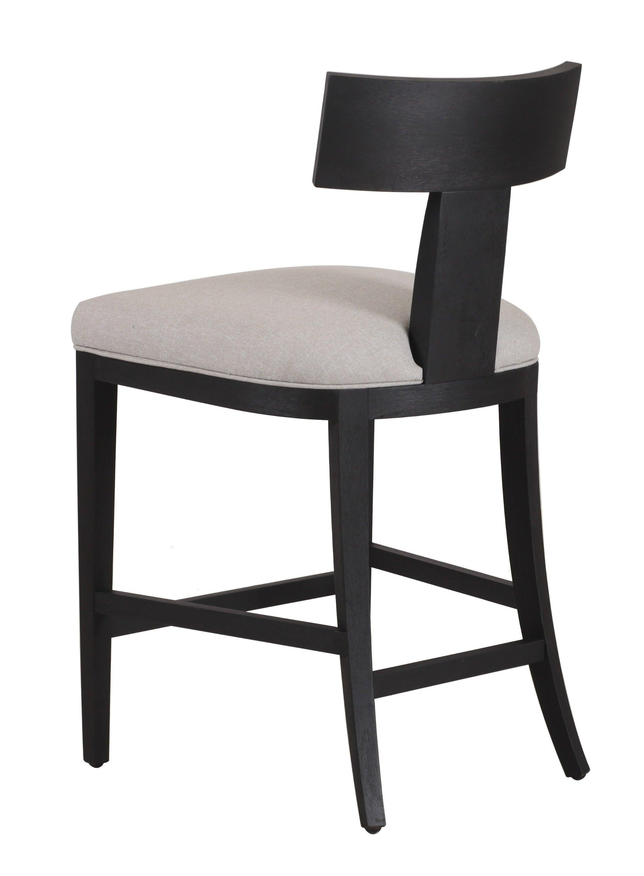 Modrest Fabien MidCentury Modern Linen Counter Chair