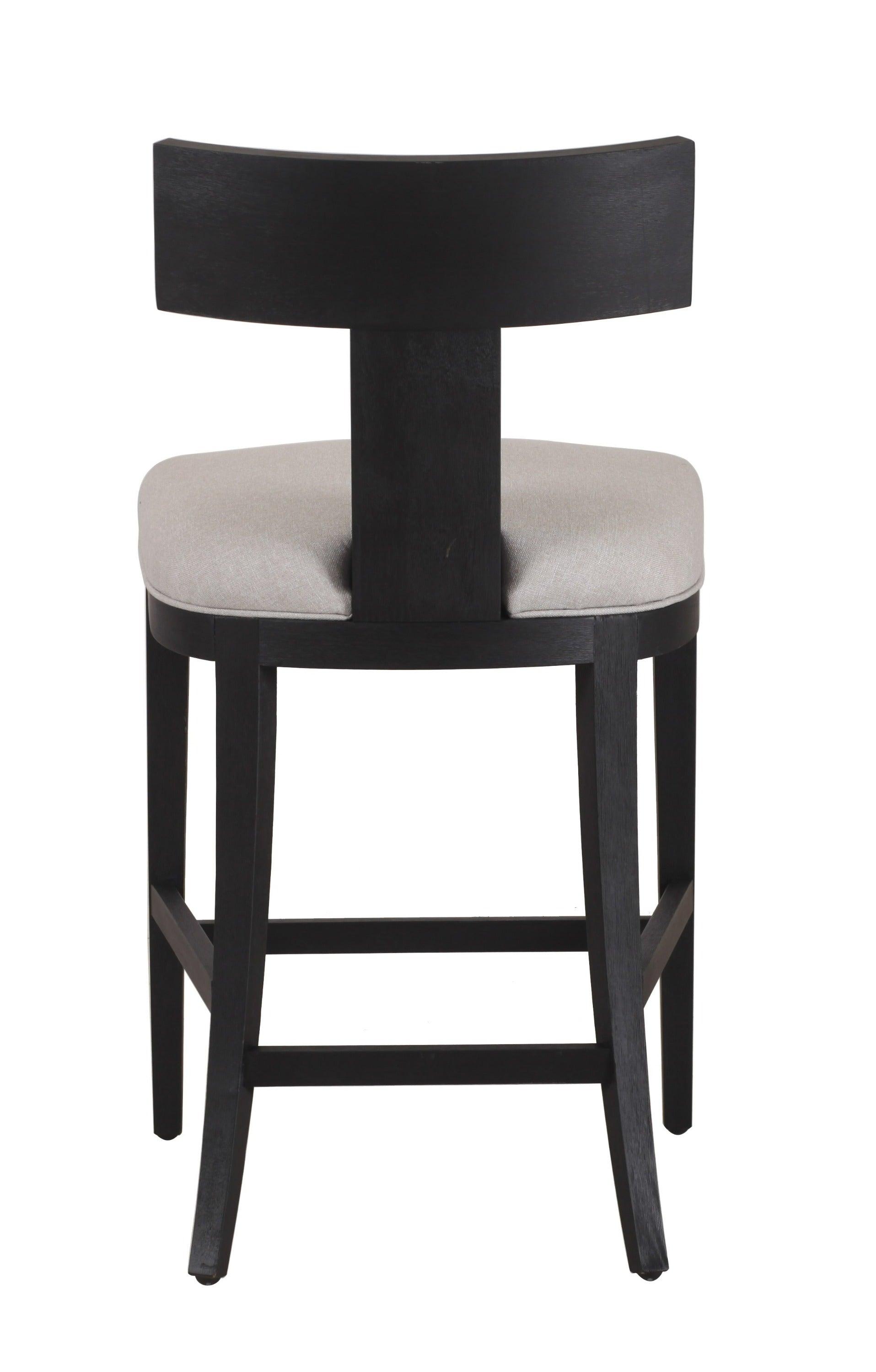 Modrest Fabien MidCentury Modern Linen Counter Chair