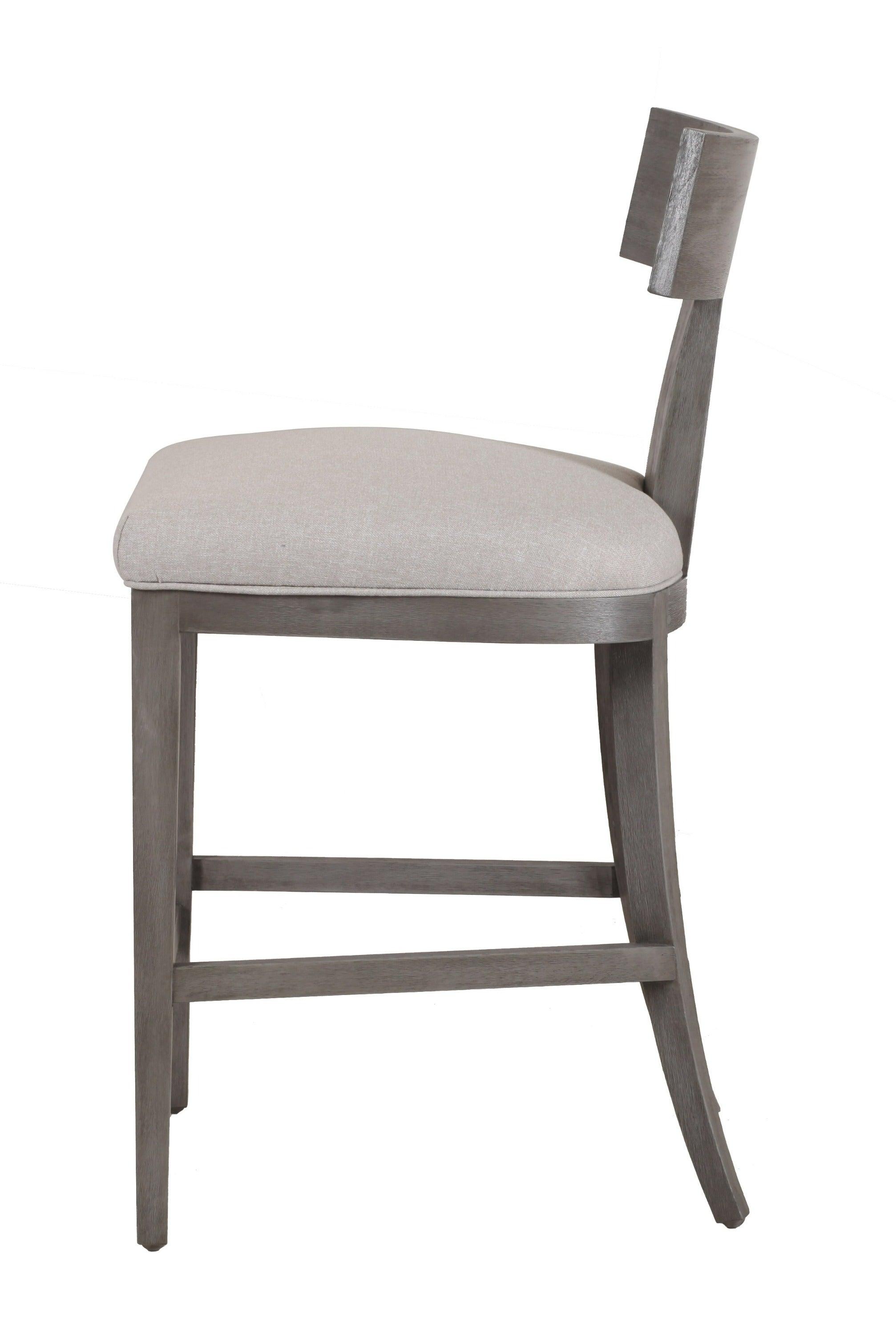 Modrest Fabien MidCentury Modern Linen Wash Counter Chair