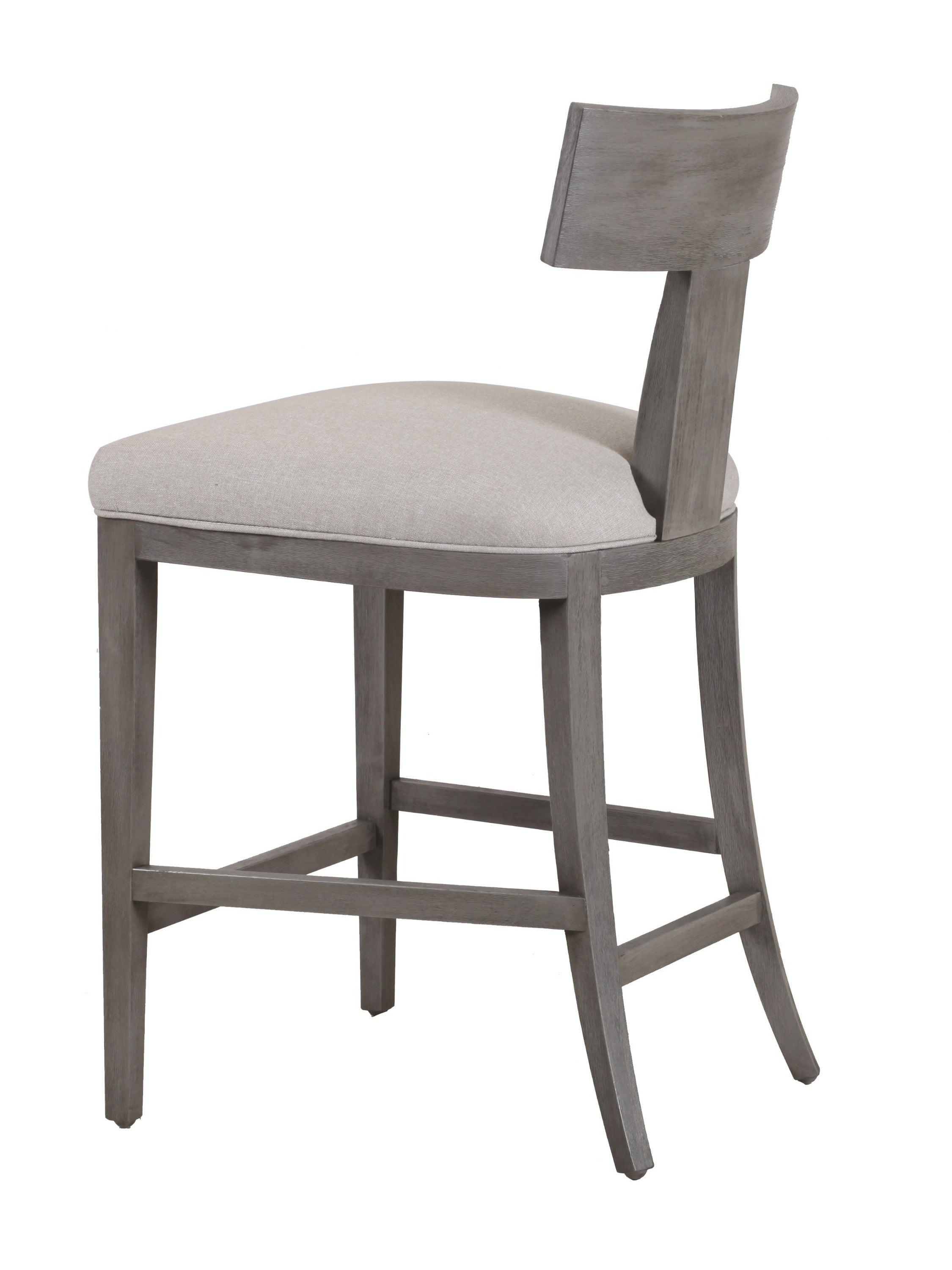 Modrest Fabien MidCentury Modern Linen Wash Counter Chair