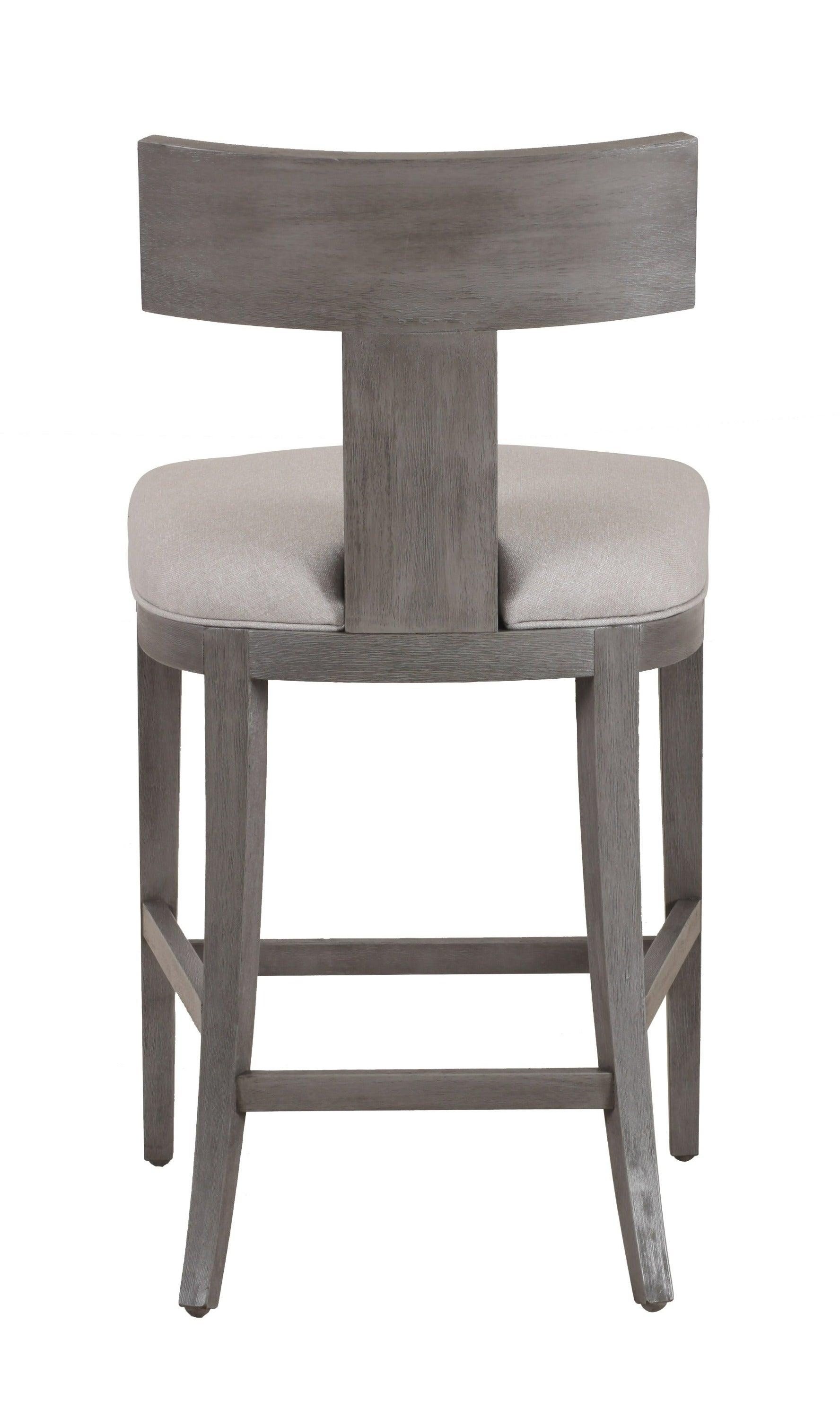 Modrest Fabien MidCentury Modern Linen Wash Counter Chair