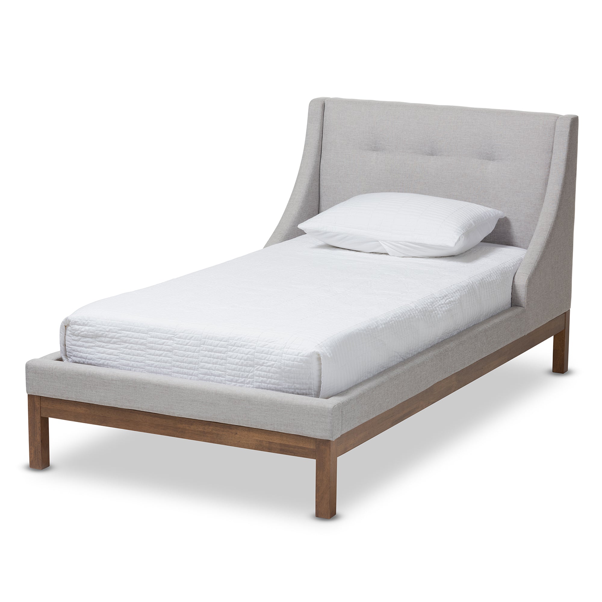 Louvain Modern and Contemporary Fabric Upholstered -Finished Sized Platform Bed