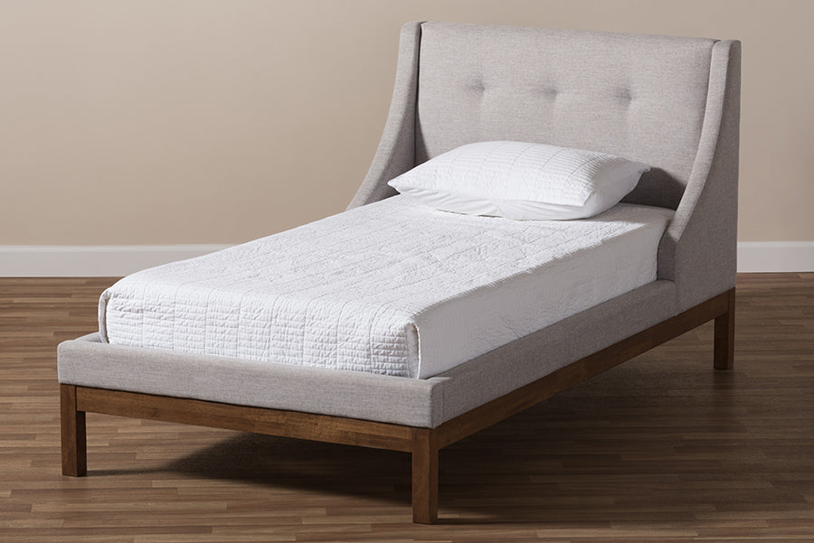 Louvain Modern and Contemporary Fabric Upholstered -Finished Sized Platform Bed